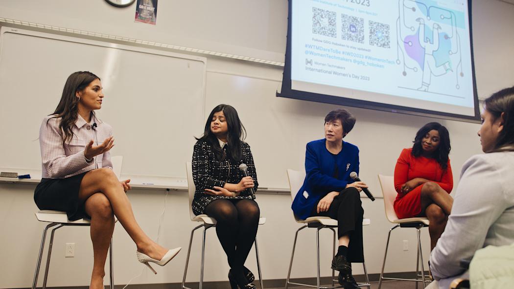 Panelists at the Women Techmakers Conference in 2022