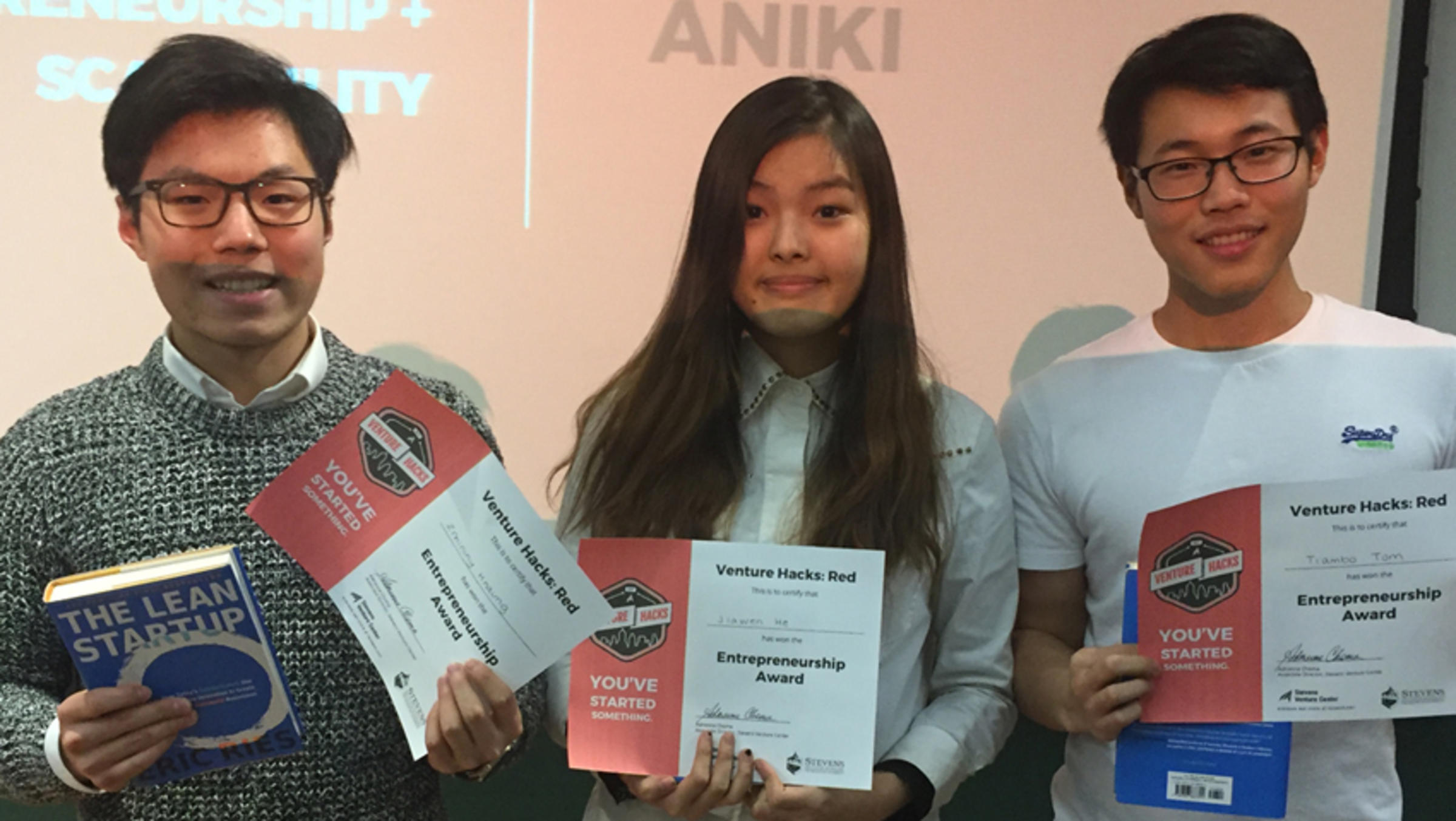 SVC Hackathon students (left to right): Zmininy Hnaung, Jrawen He and Tiambo Tom