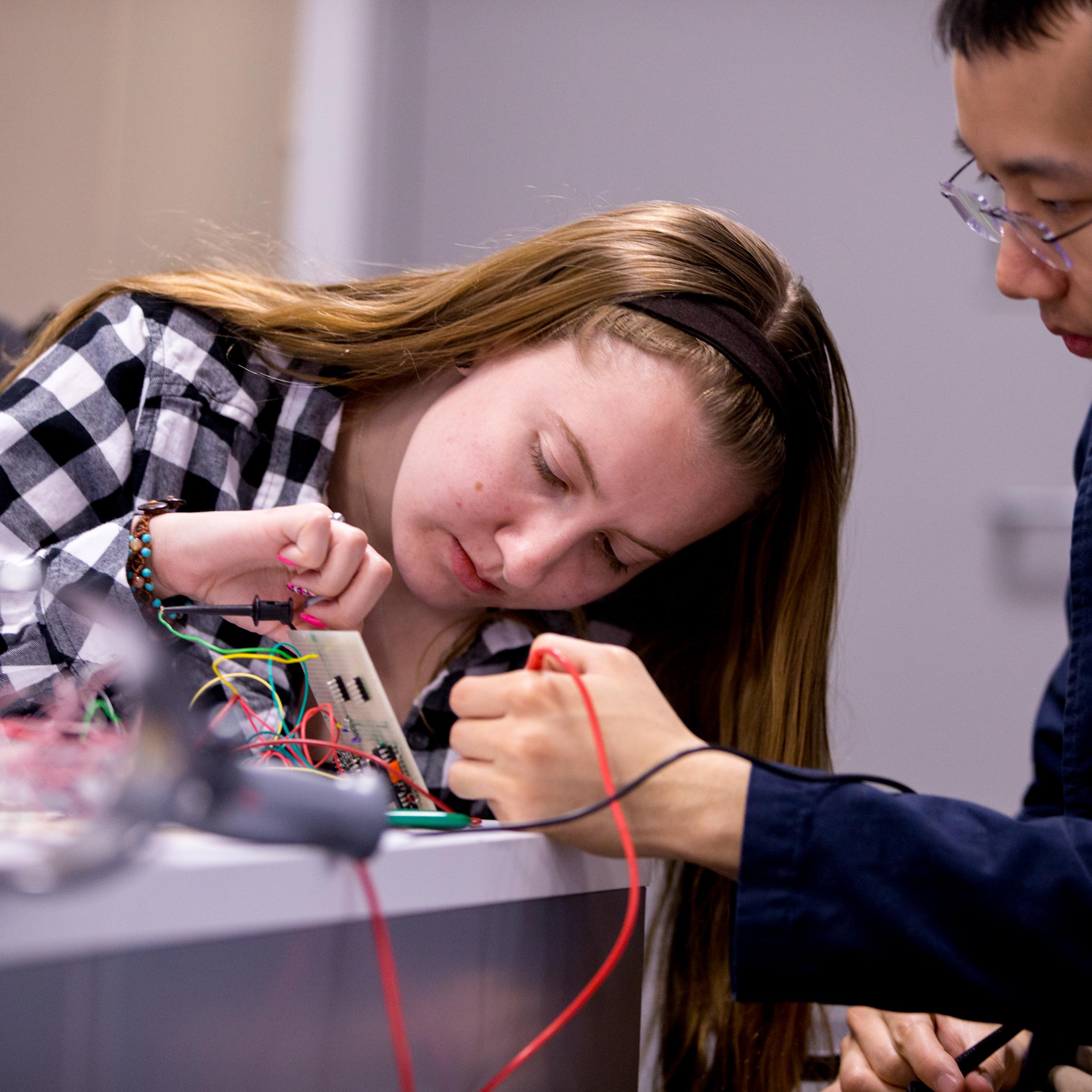 students working together on project