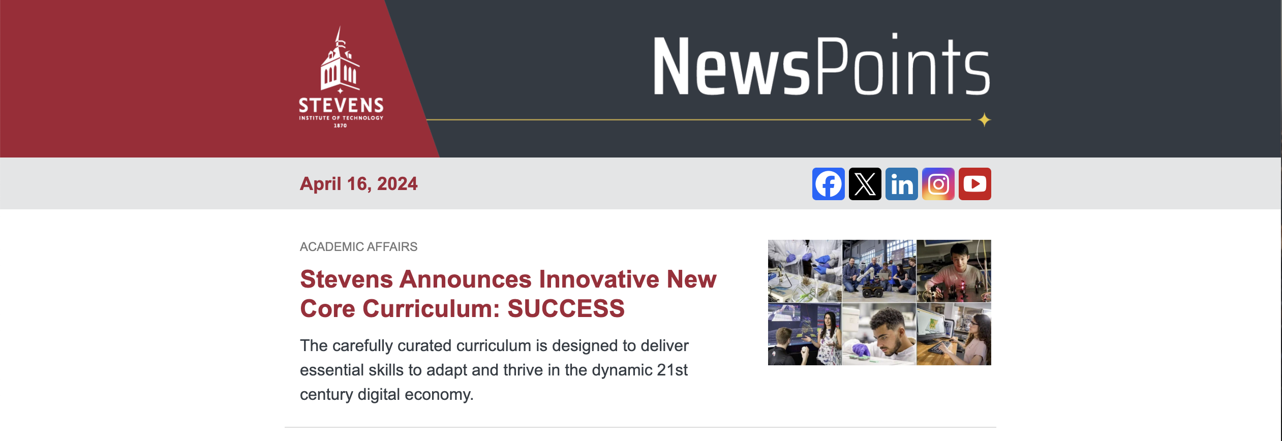 cover of April 2024 NewsPoints email newsletter