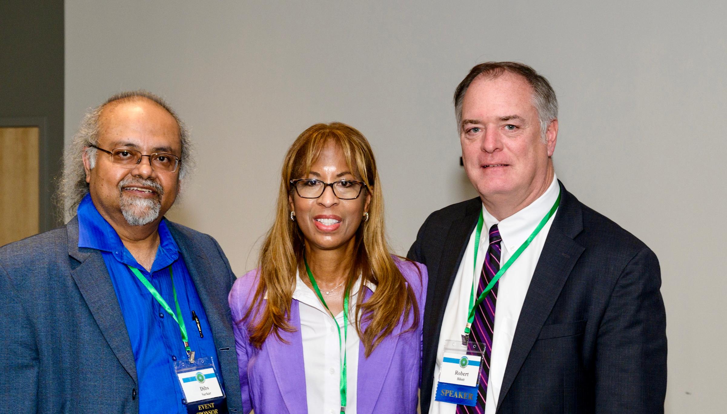three attendees at 2024 Stevens PFAS Summit