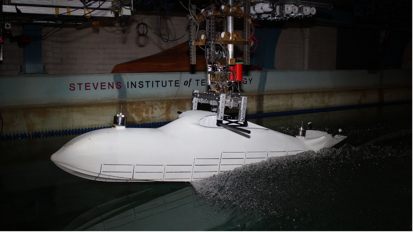 Tidal Flight Tests First 3D Printed Model in Davidson Laboratory’s High Speed Towing Tank at Stevens Institute of Technology
