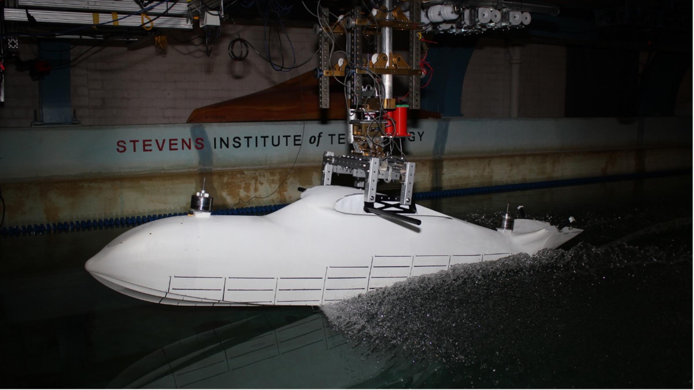 Tidal Flight Tests First 3D Printed Model in Davidson Laboratory’s High Speed Towing Tank at Stevens Institute of Technology