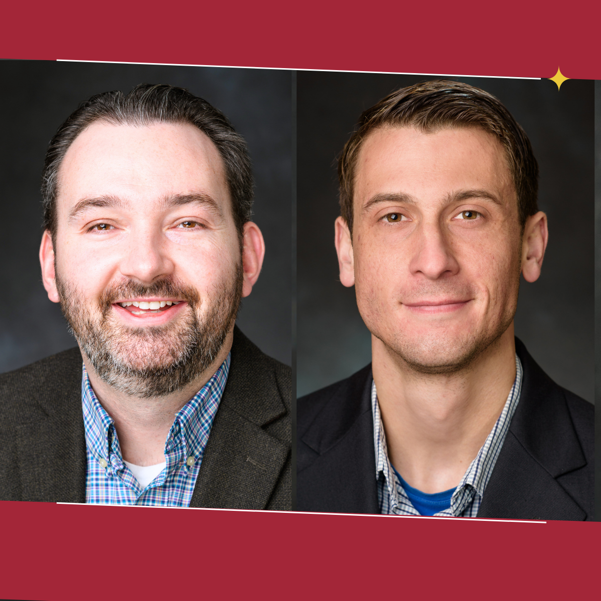 Professional headshots of Brendan Englot on the left and Nichoulas Parziale on the right.