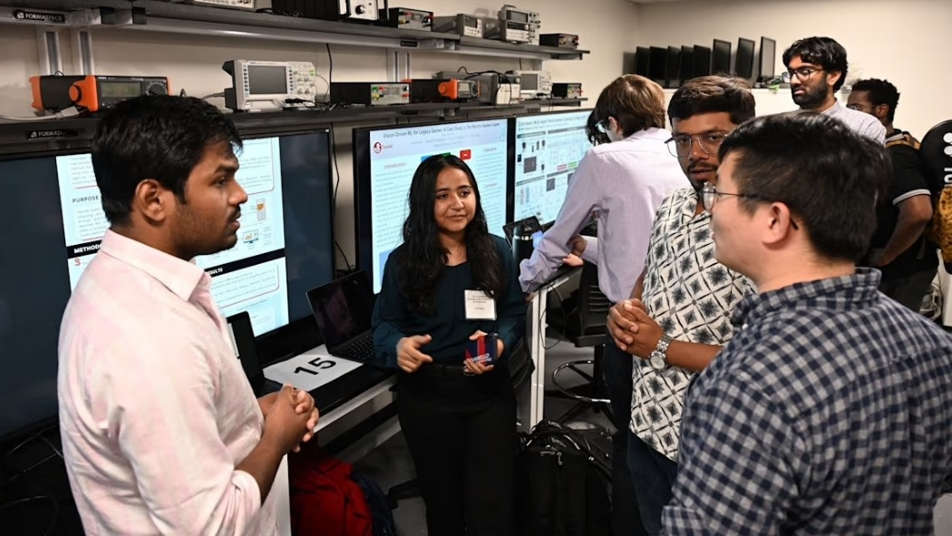 Students and faculty collaborating.