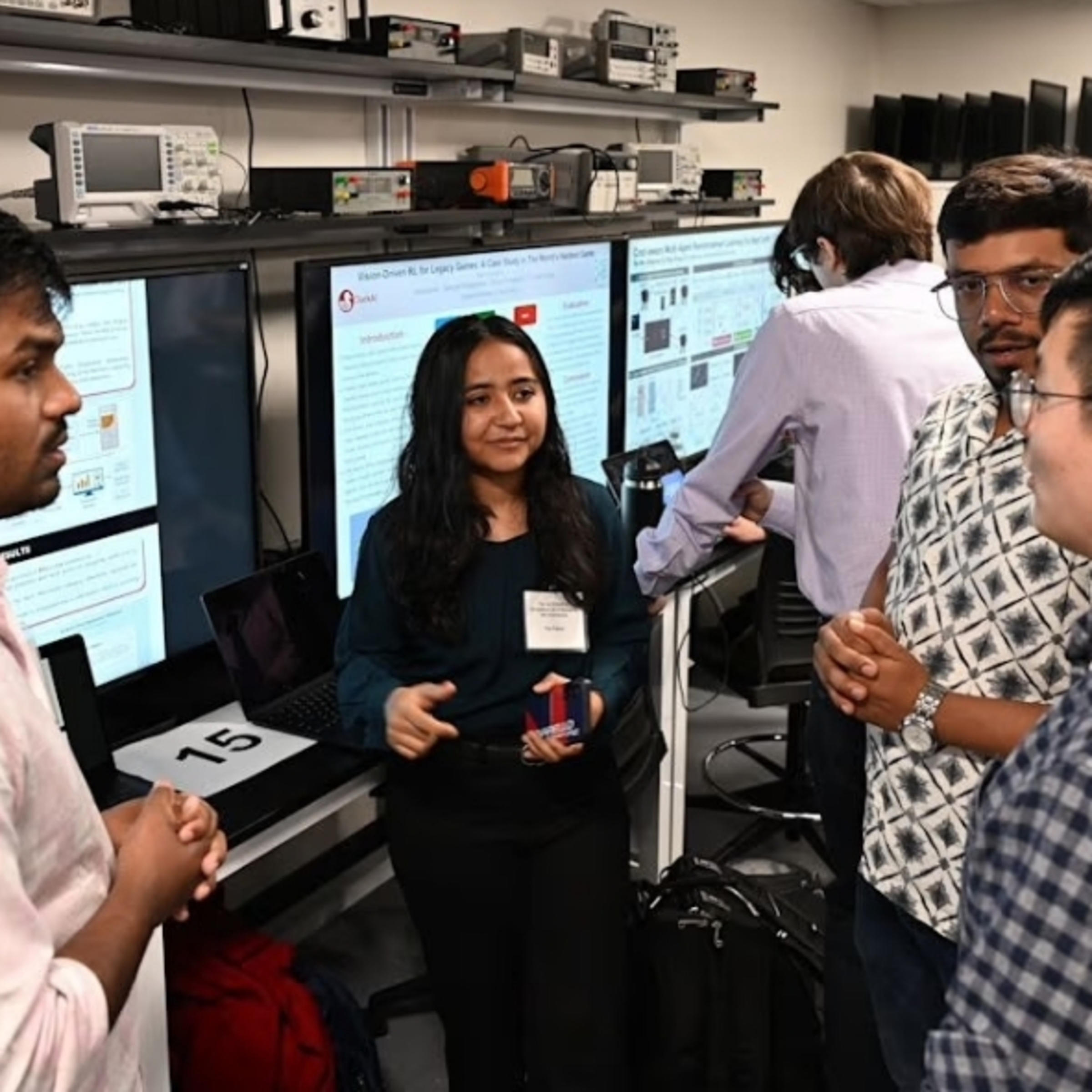 Students and faculty collaborating.