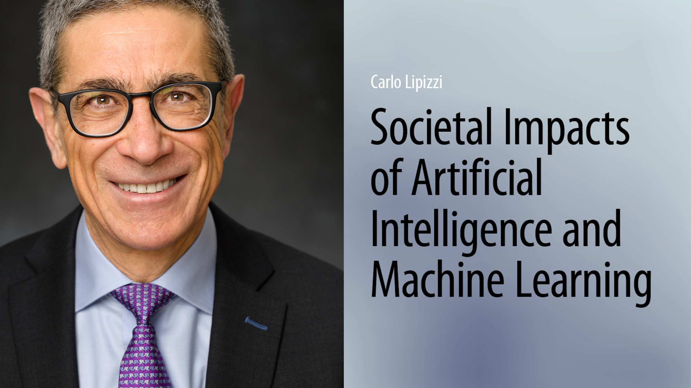 SSE professor Carlo Lipizzi (left) and his book cover (right).