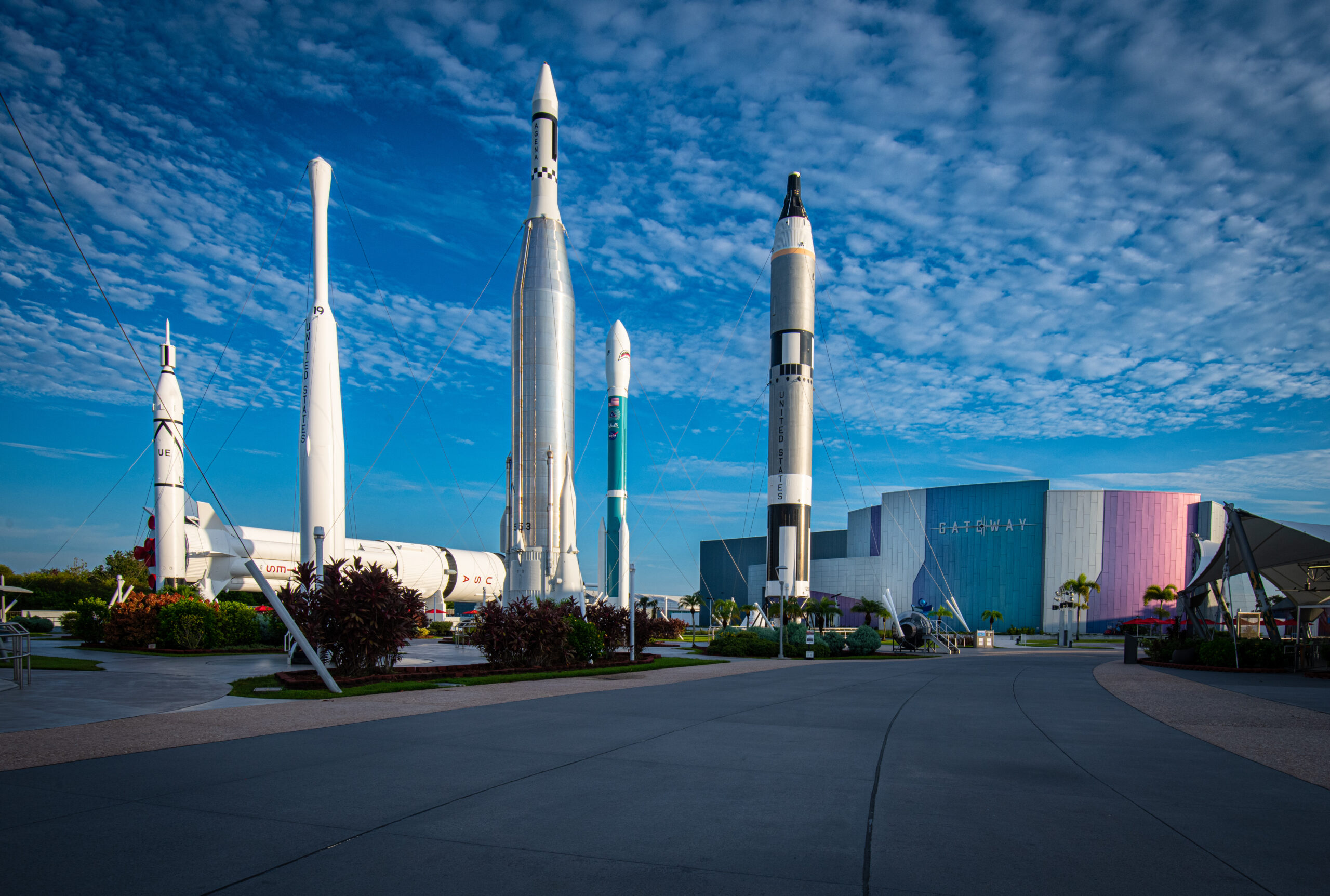 Exterior of rockets at the Kennedy Space Center Visitor Complex