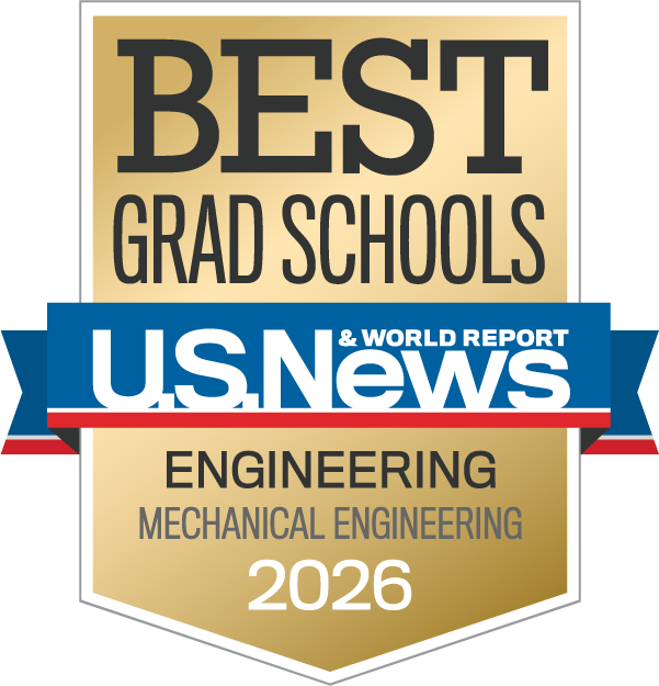 USNWR 2025 Best Grad Schools Mechanical Engineering Badge.