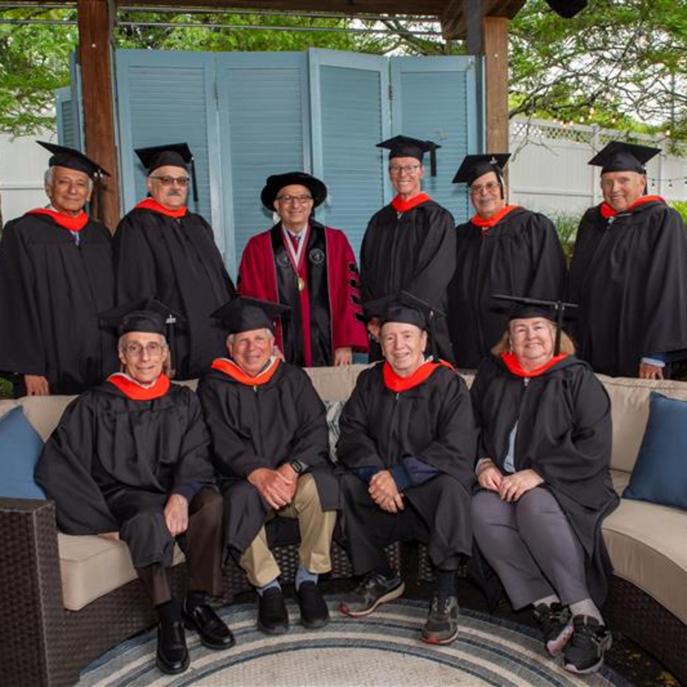 Old Guard at Commencement with President Farvardin