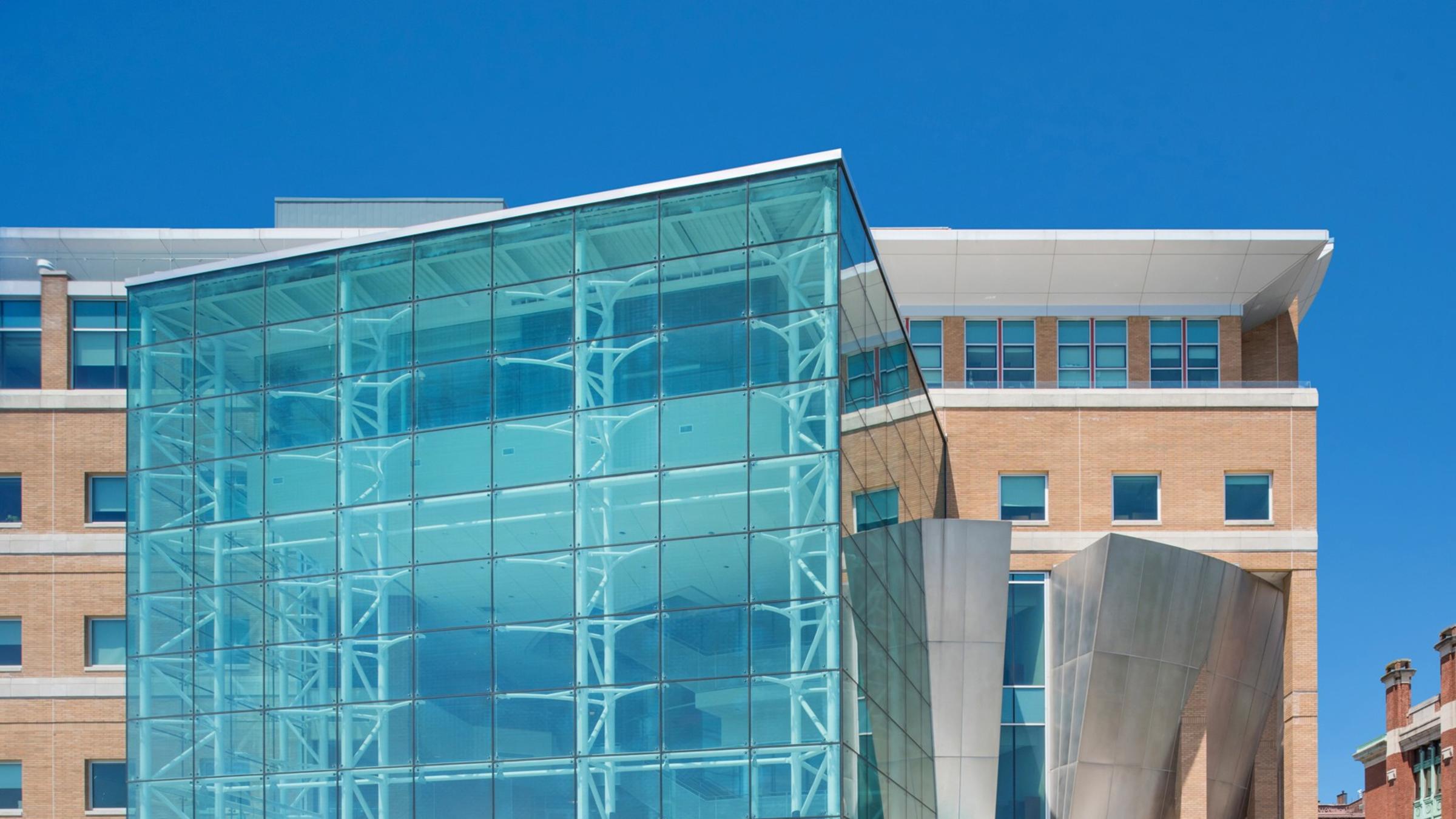 babbio building exterior with students