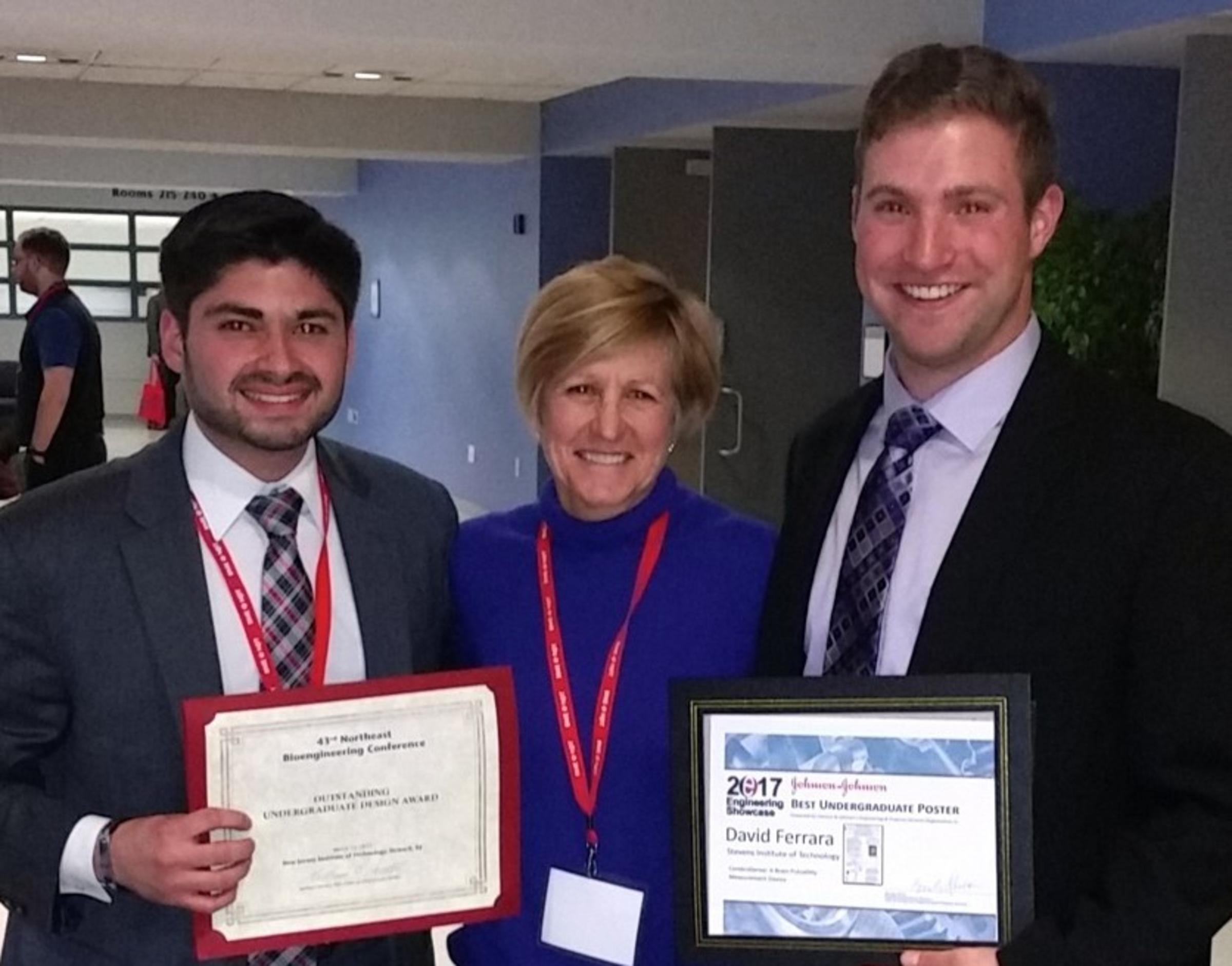 Vikki Hazelwood and two students