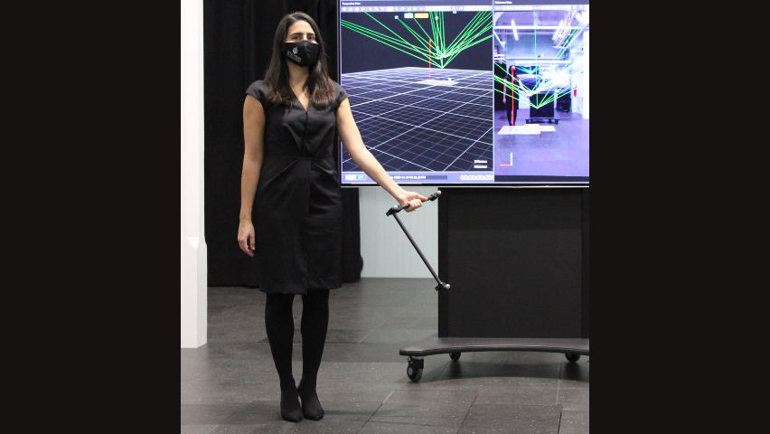 Antonia Zaferiou in lab