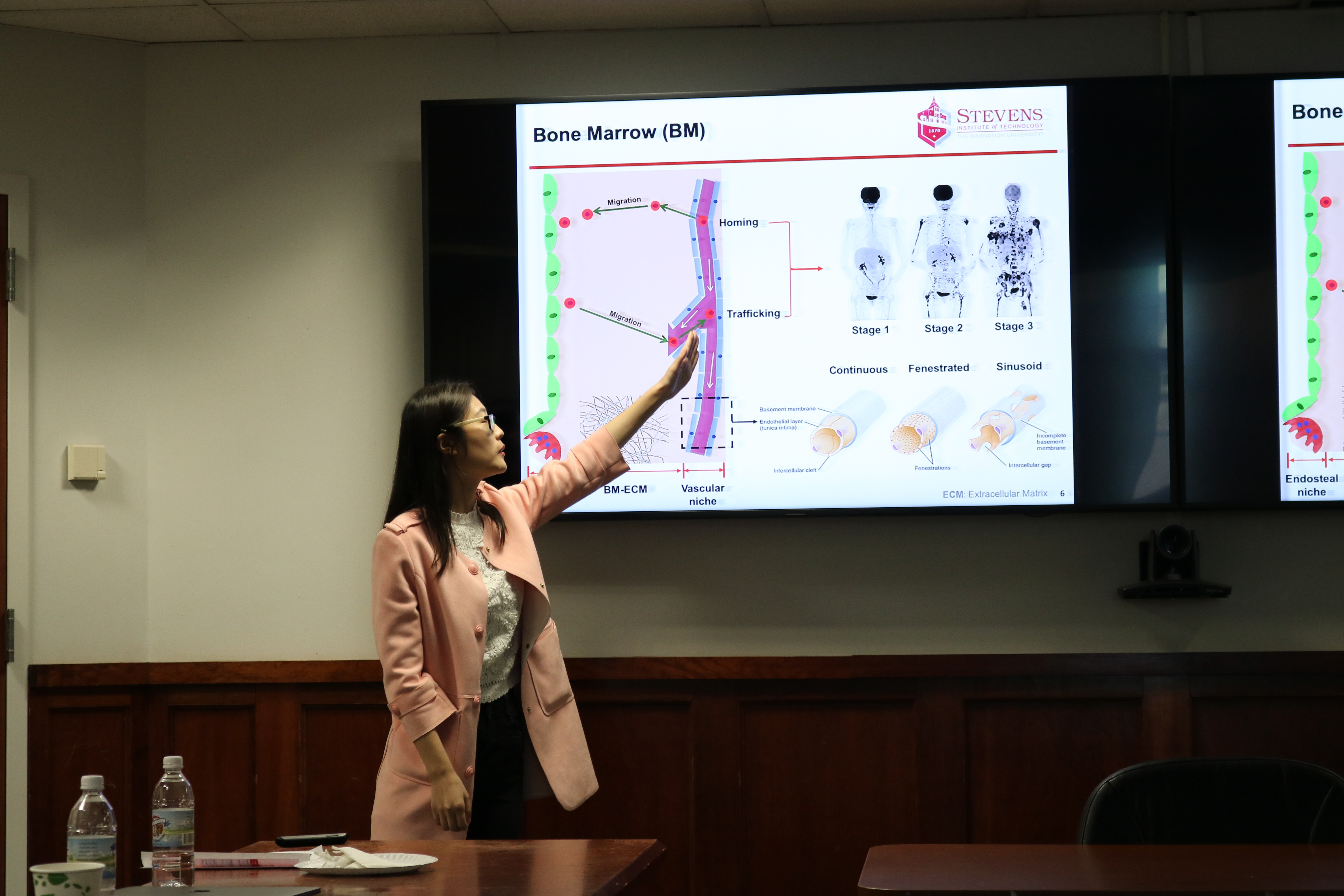 Student gives presentation