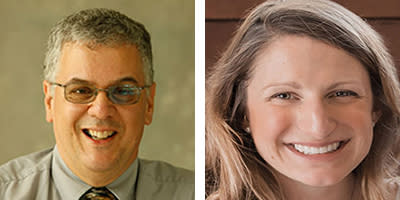 Professional headshots of two Seton Hall Faculty side by side.