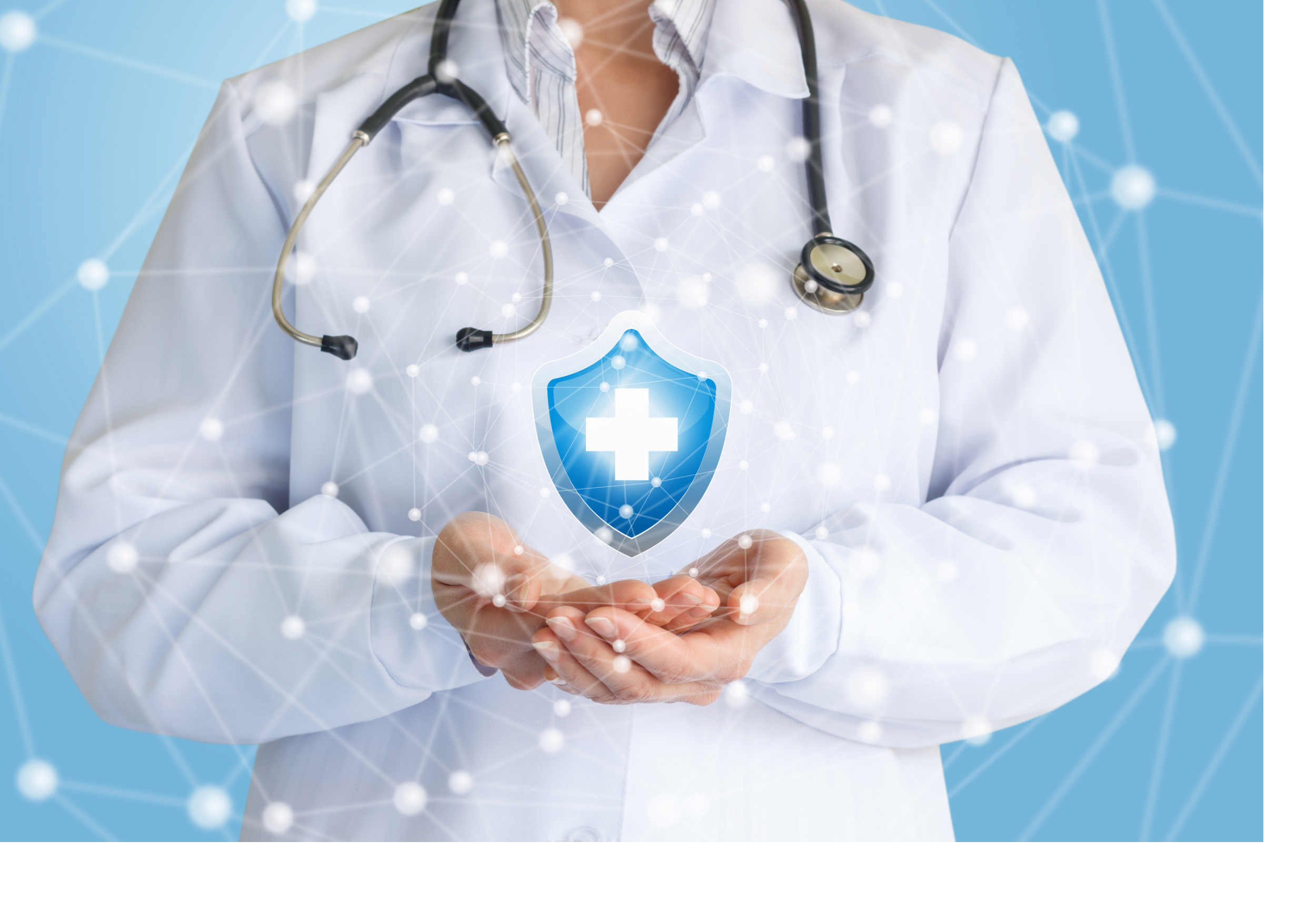 Graphical depiction of doctor and technology