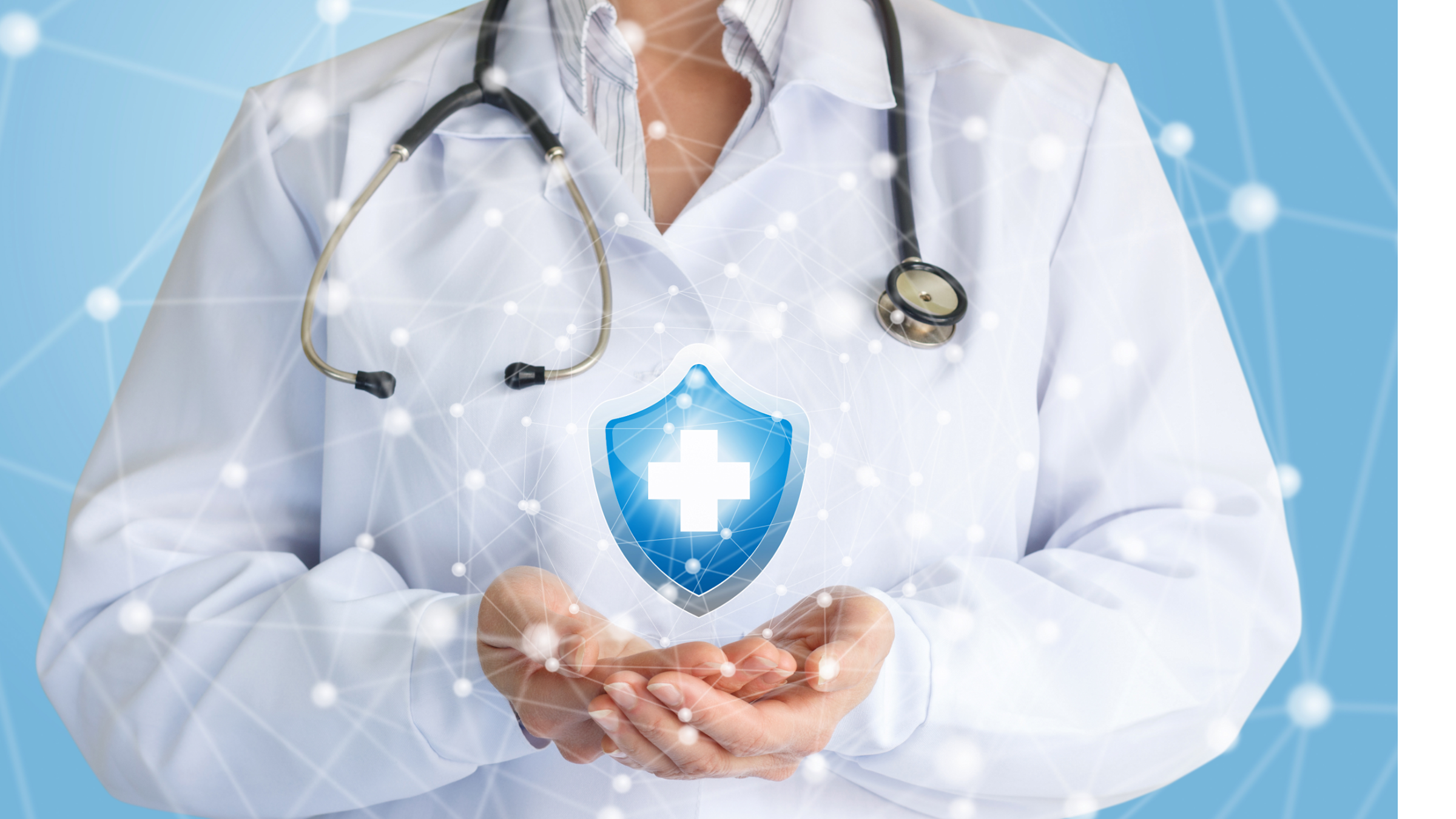 Graphical depiction of doctor and technology