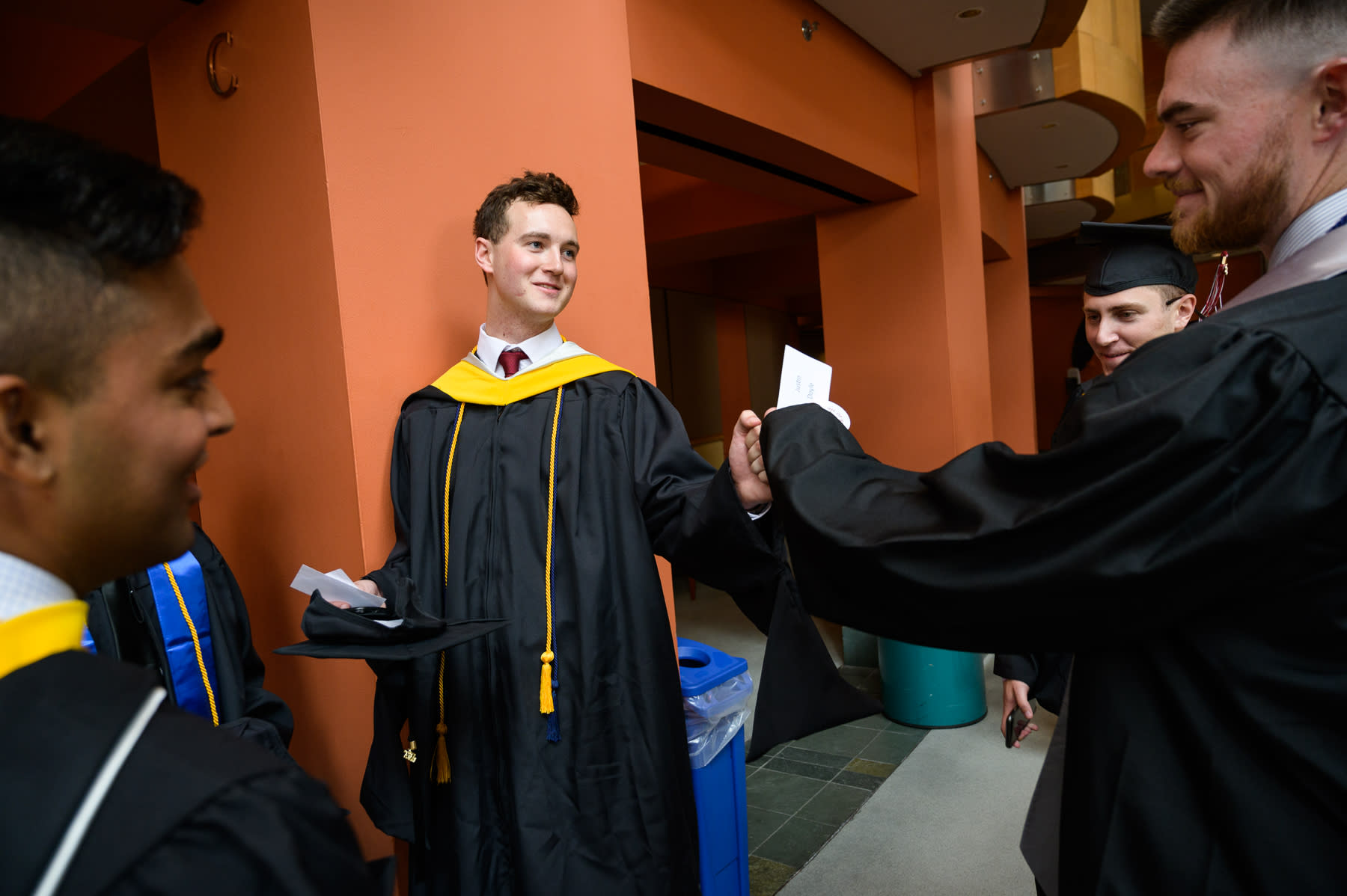 Group of friends celebrating commencement before the ceremony