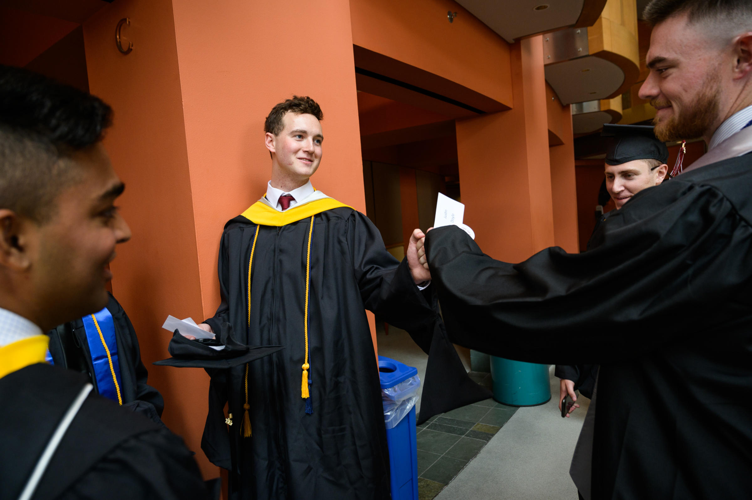 Group of friends celebrating commencement before the ceremony