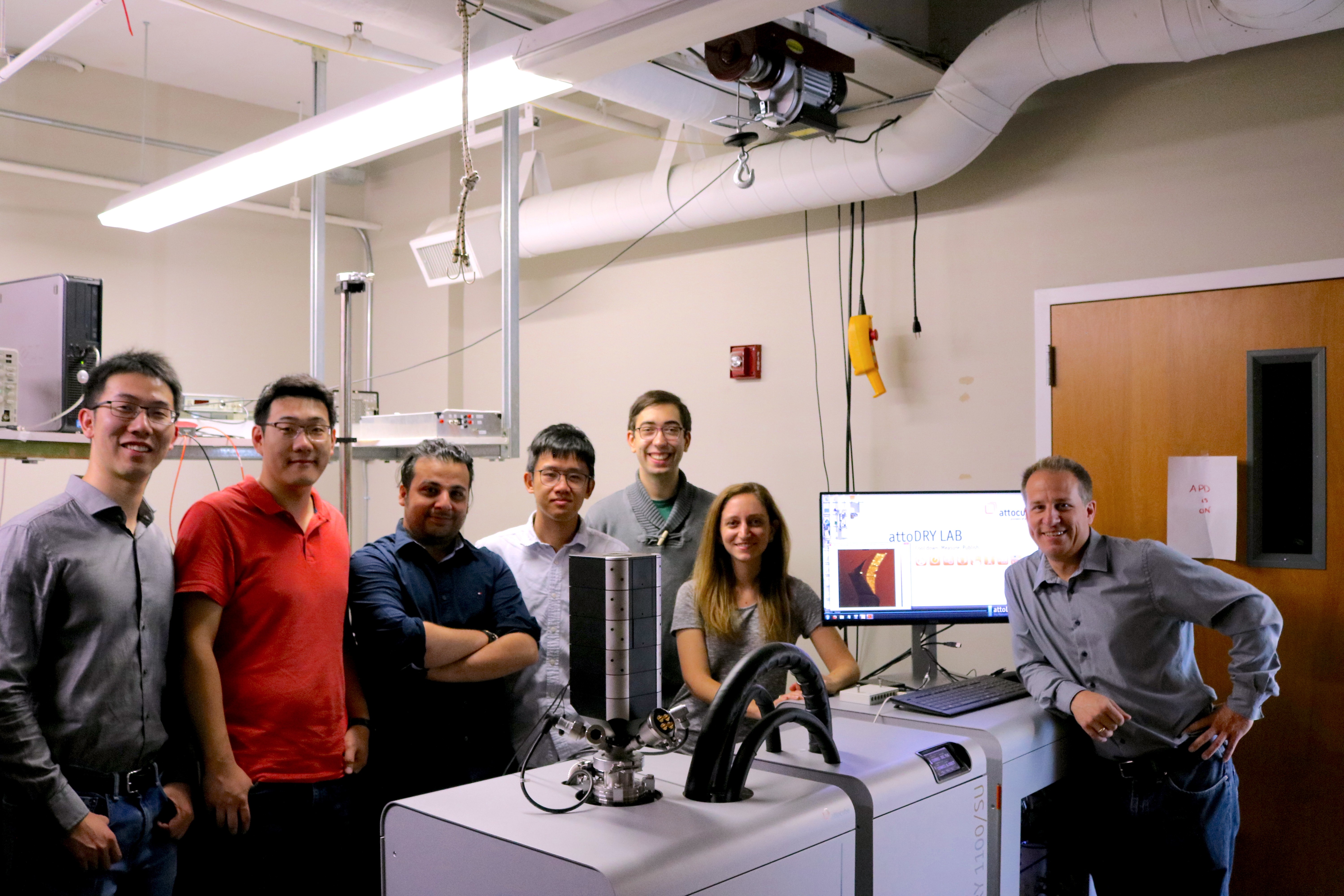 Stefan Strauf and his students in the NanoPhotonics Lab