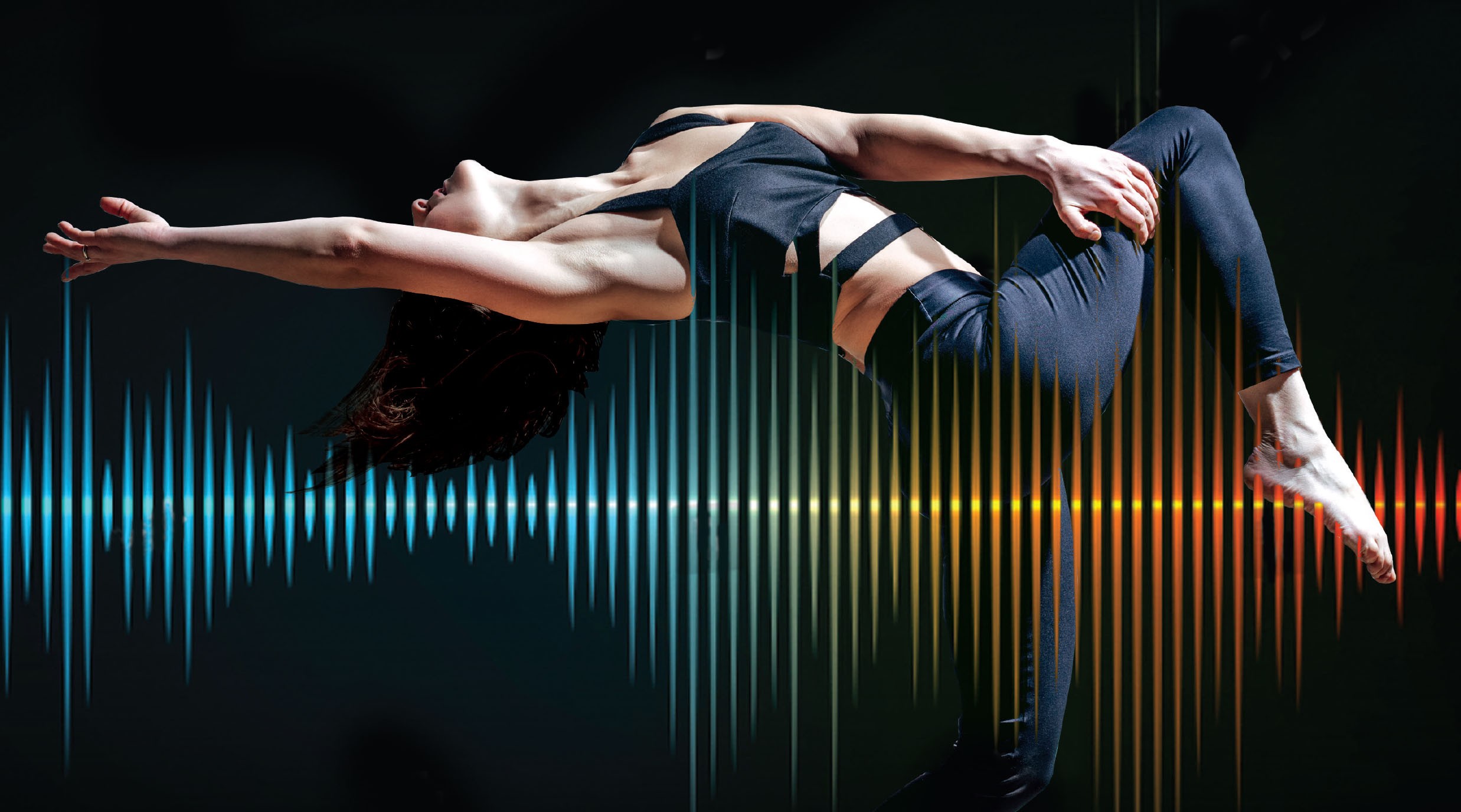 Abstract depiction of dancer and sonification