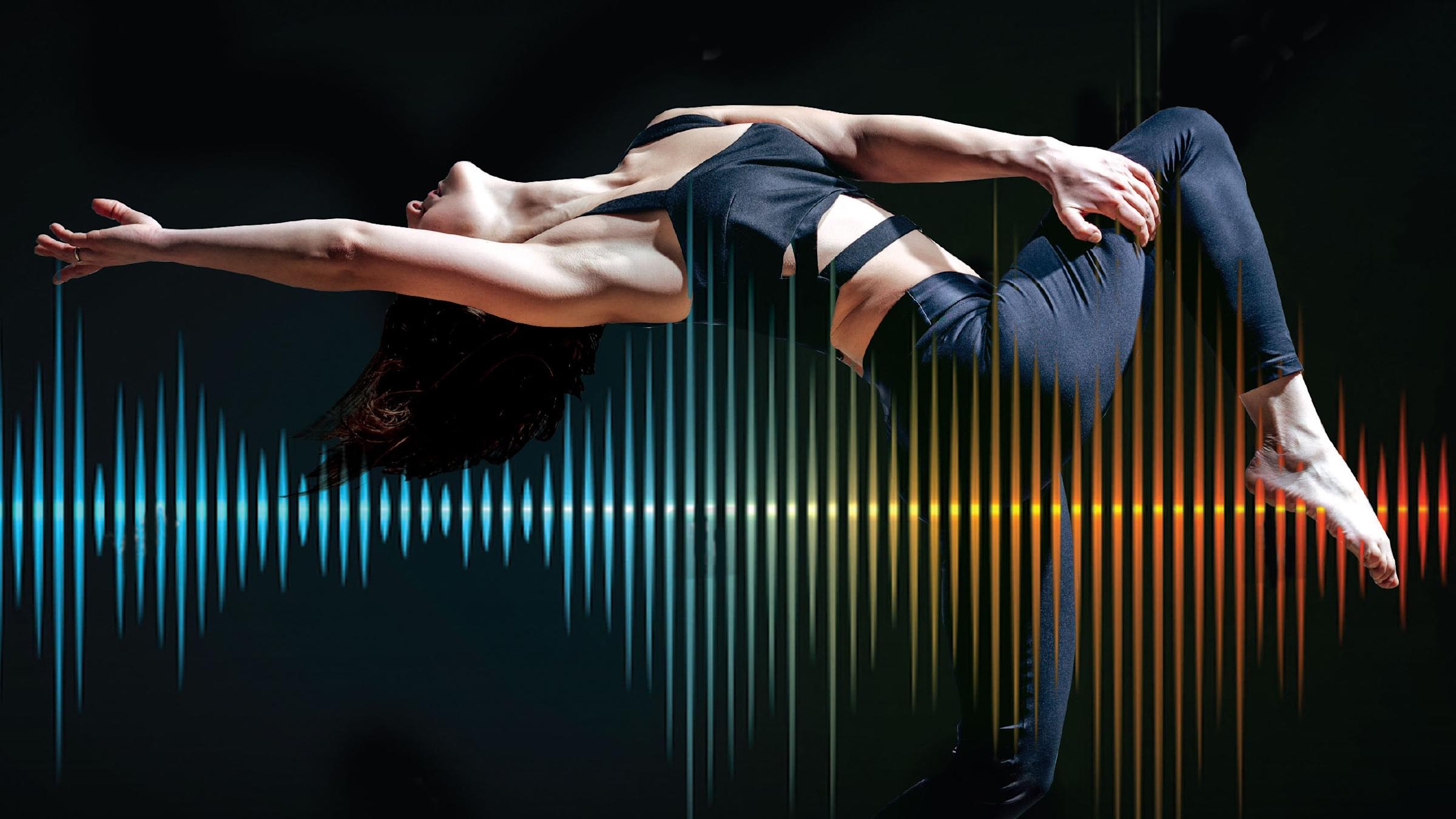 Abstract depiction of dancer and sonification