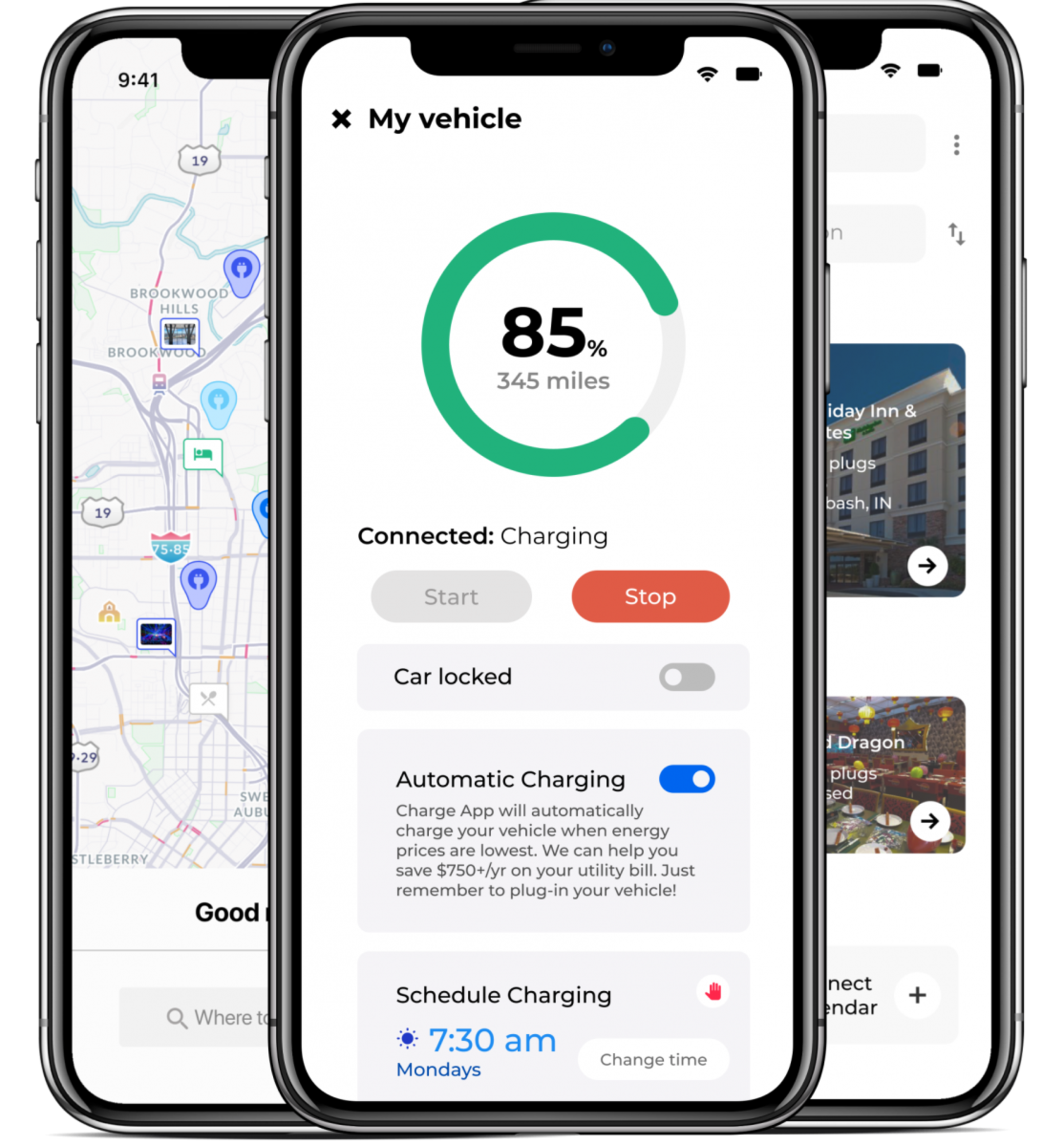 Screen shot of app on phone