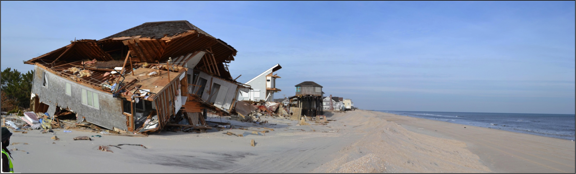 Damage by Hurricane Sandy to property on shorelines