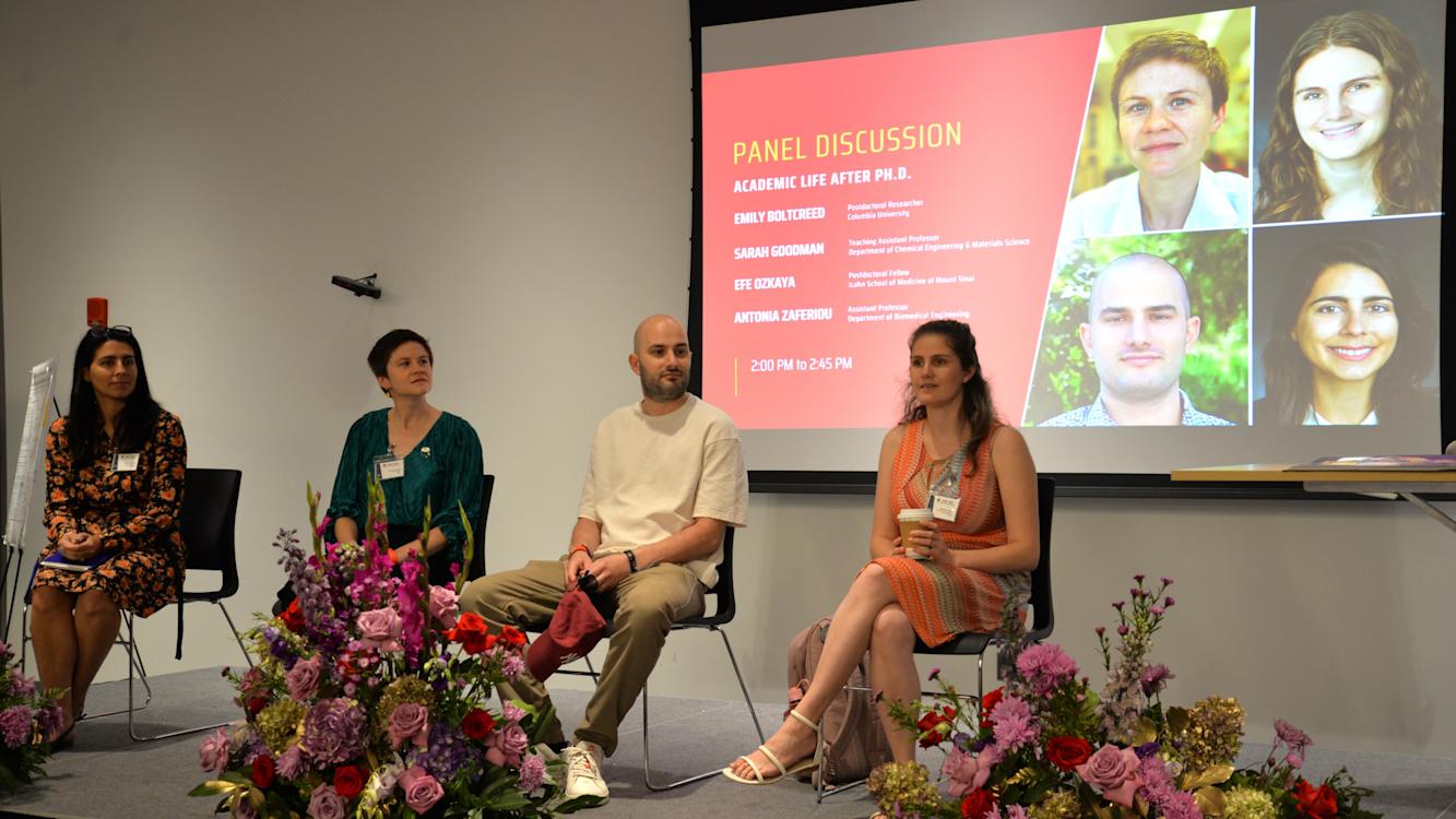Panel members answer audience questions during the 2024 Next-Gen Symposium. 