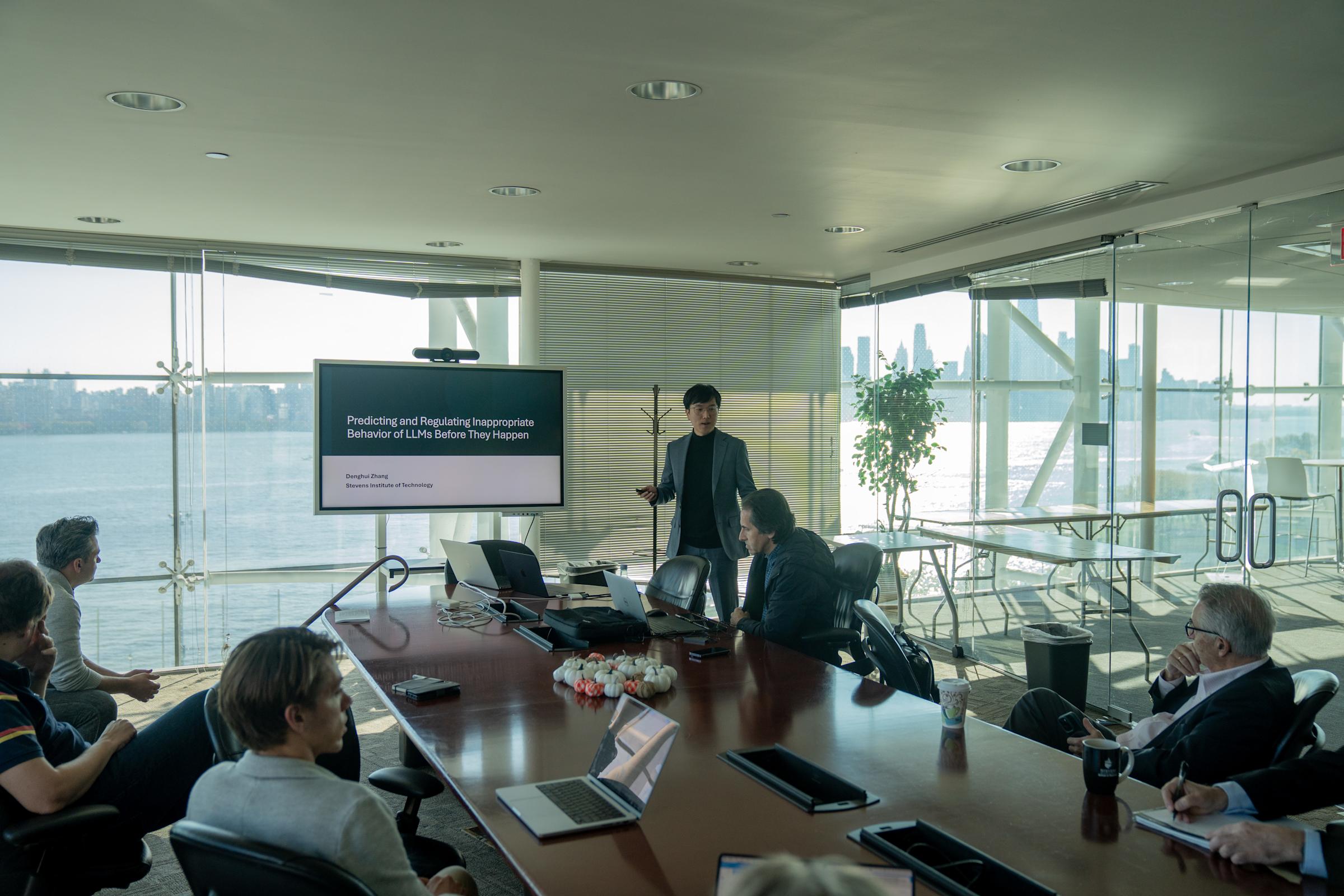 Denghui Zhang presents his research 