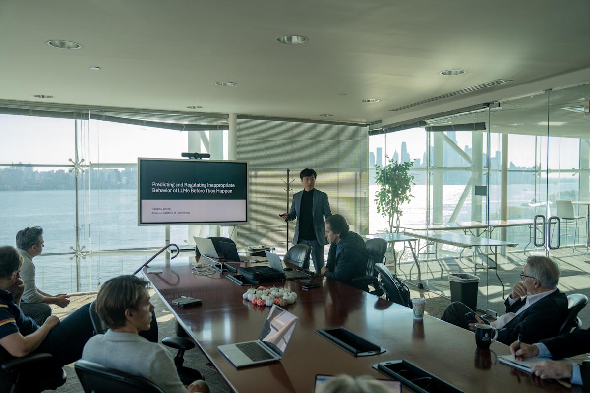 Denghui Zhang presents his research