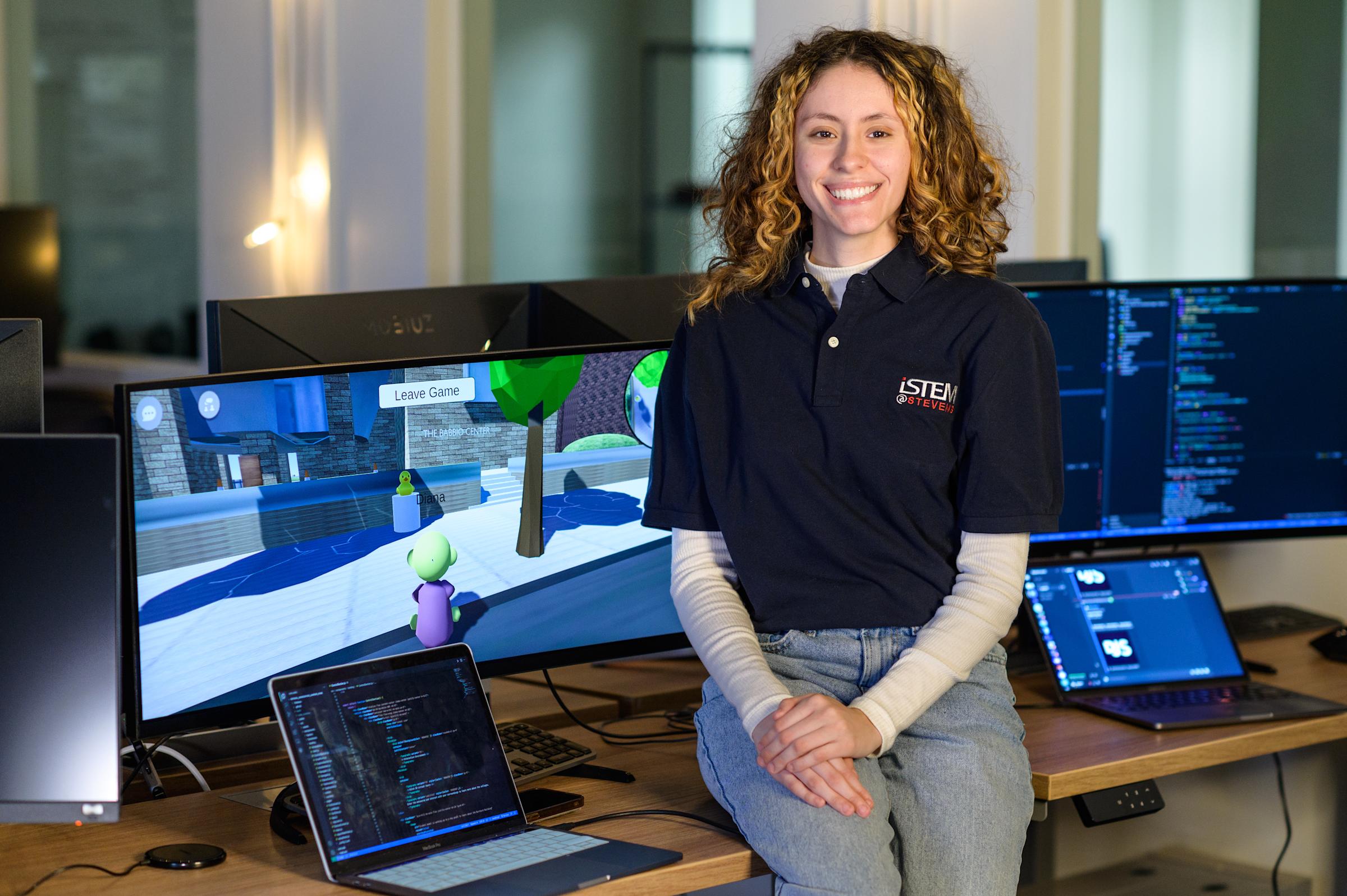 Diana Rosado poses for a picture to represent her work with Launchpad at Stevens