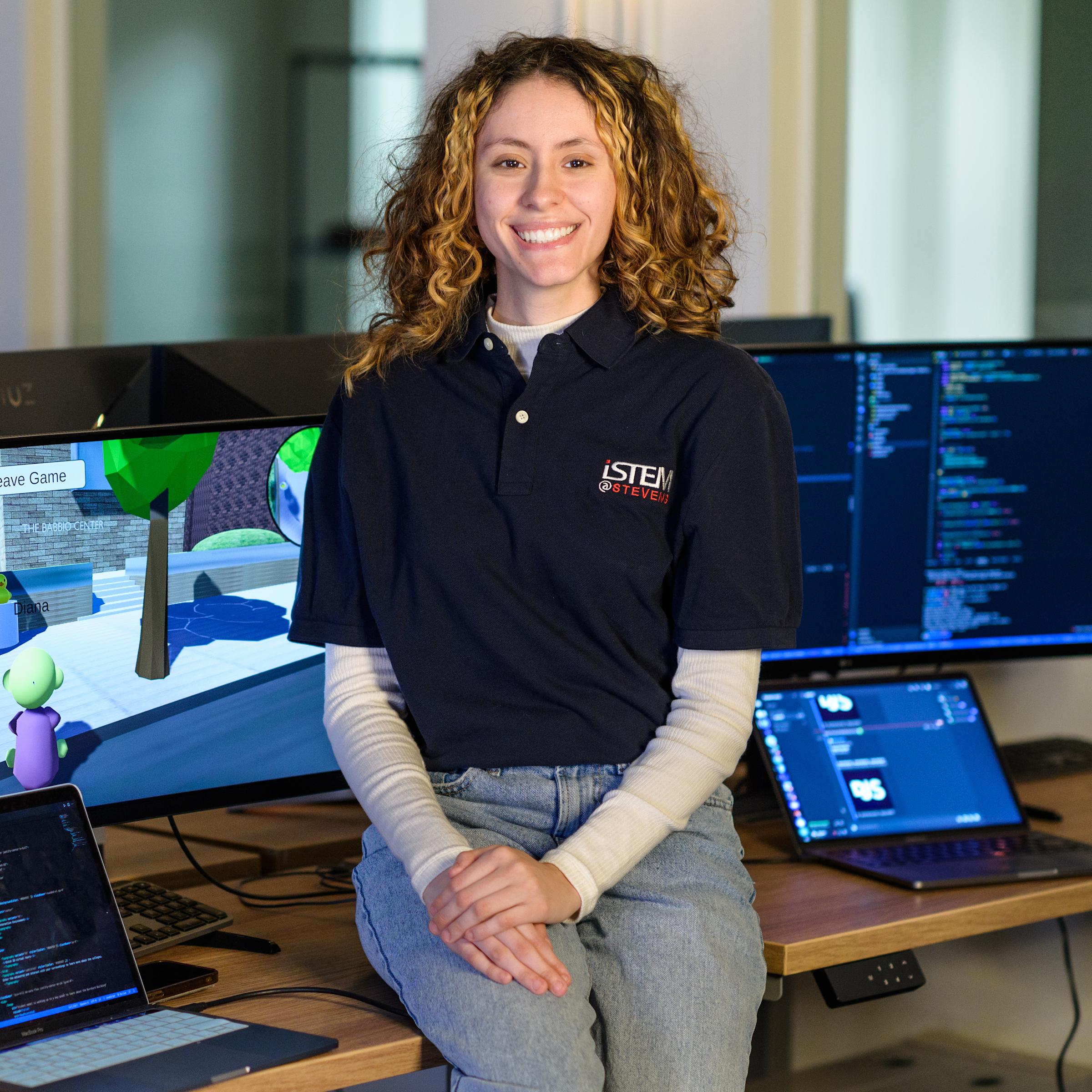 Diana Rosado poses for a picture to represent her work with Launchpad at Stevens