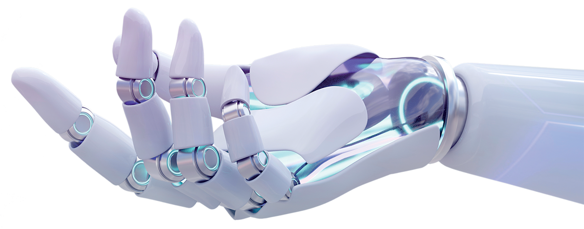 Robot hand reaching out