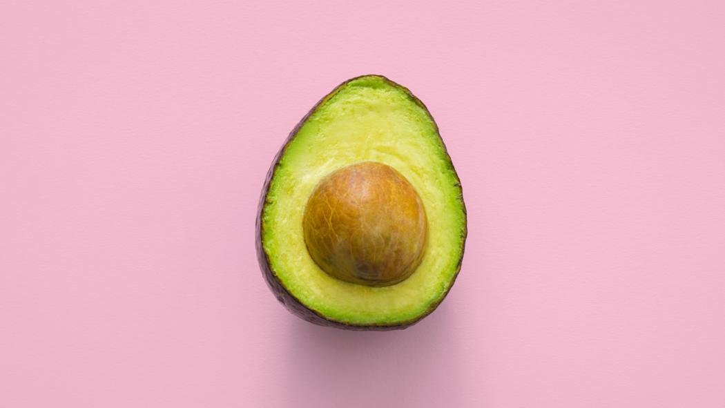 Avocado cut in half