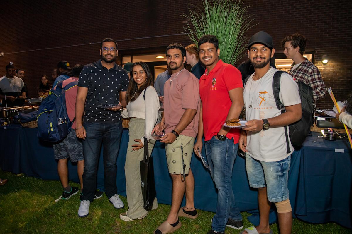 Students posing