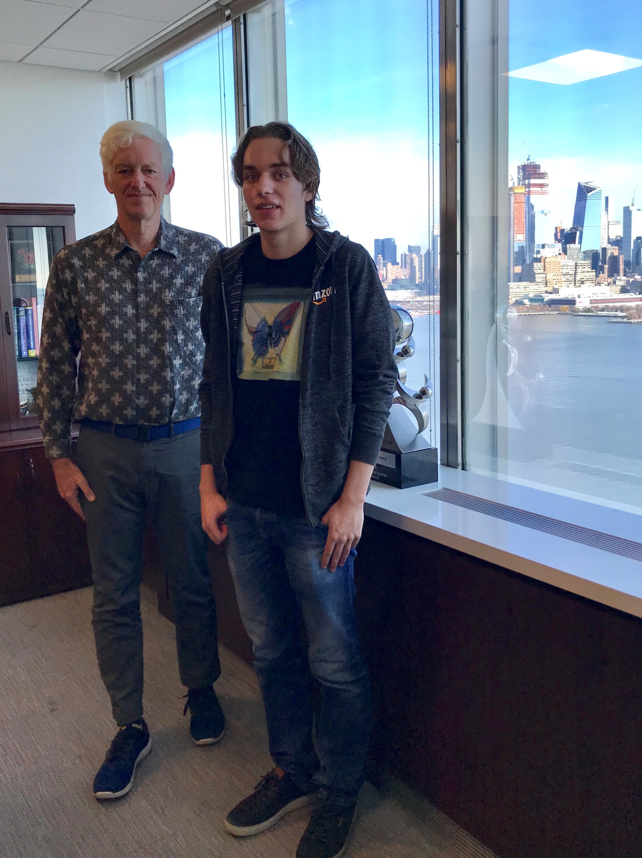 Dr. Peter Norvig with Stevens senior Ian Porada
