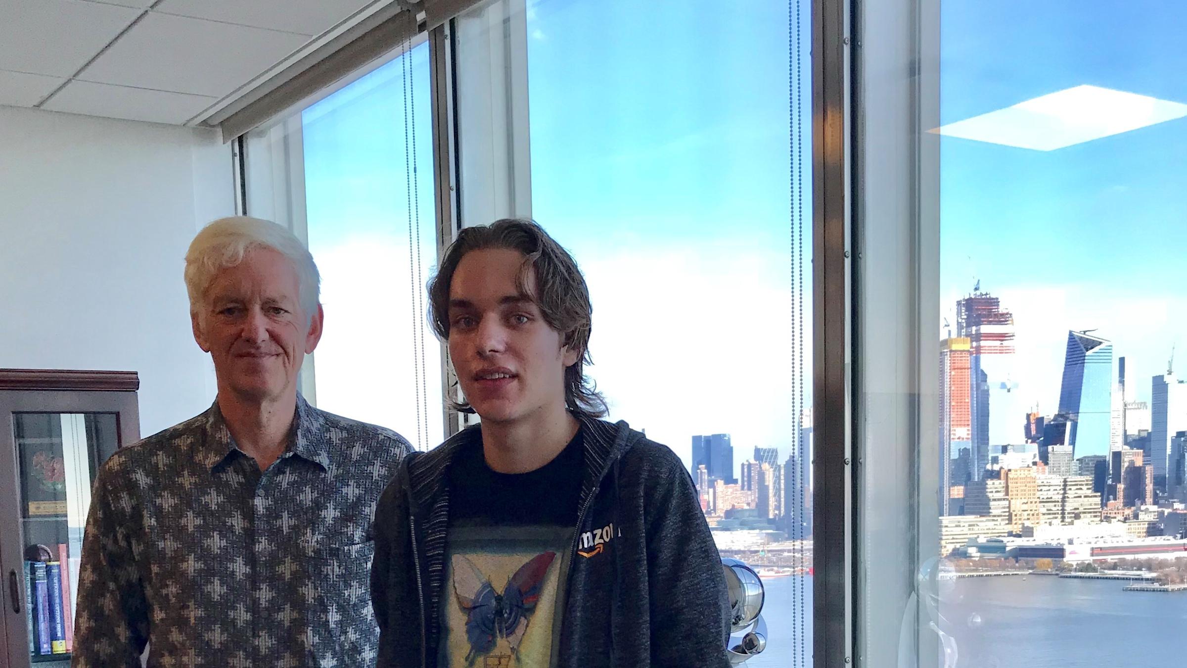 Dr. Peter Norvig with Stevens senior Ian Porada