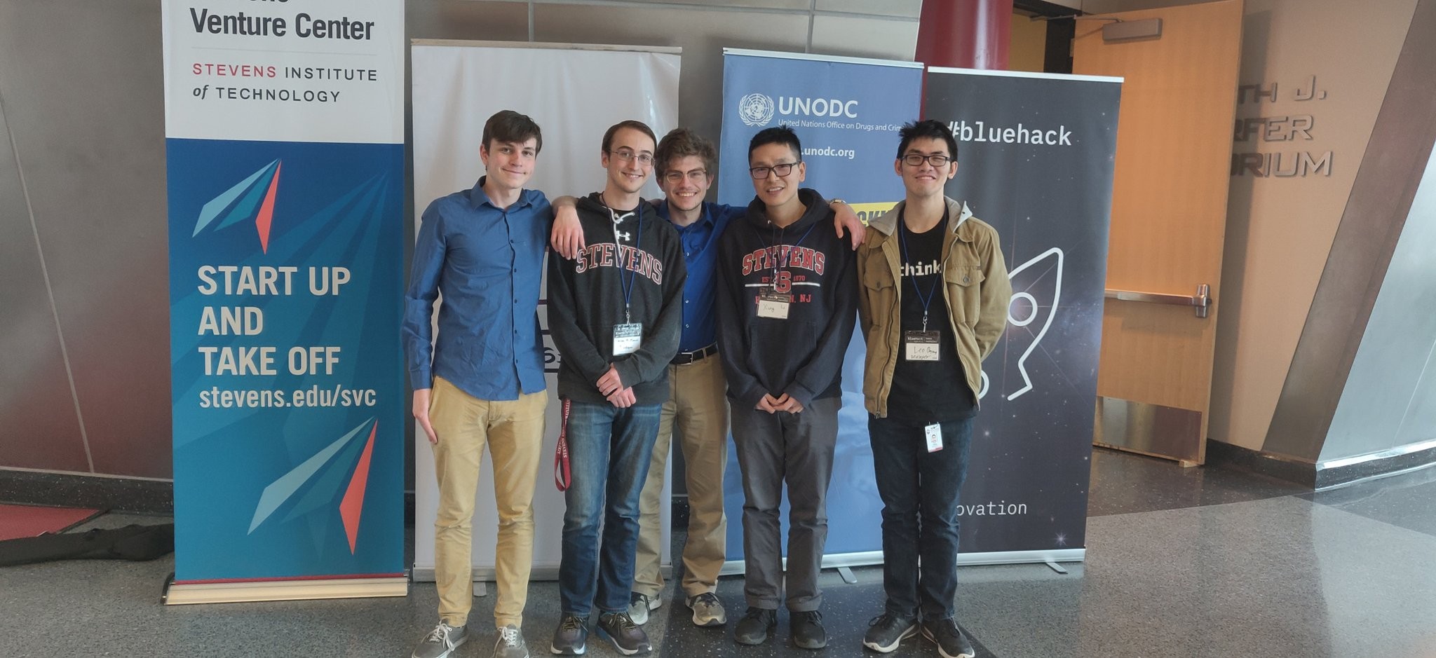 Members of team Argo, winners of the BlueHack against human trafficking.