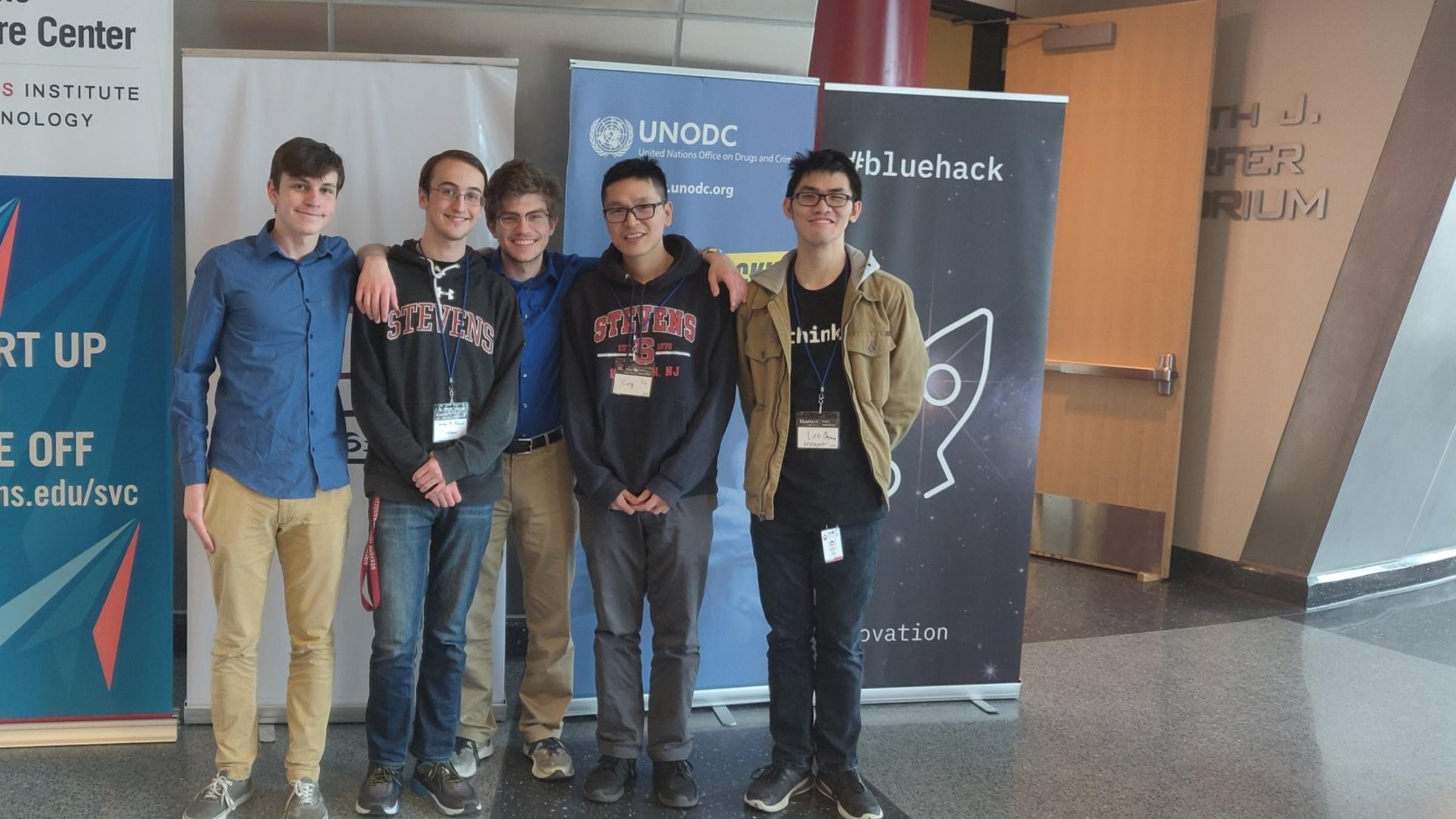 Members of team Argo, winners of the BlueHack against human trafficking.