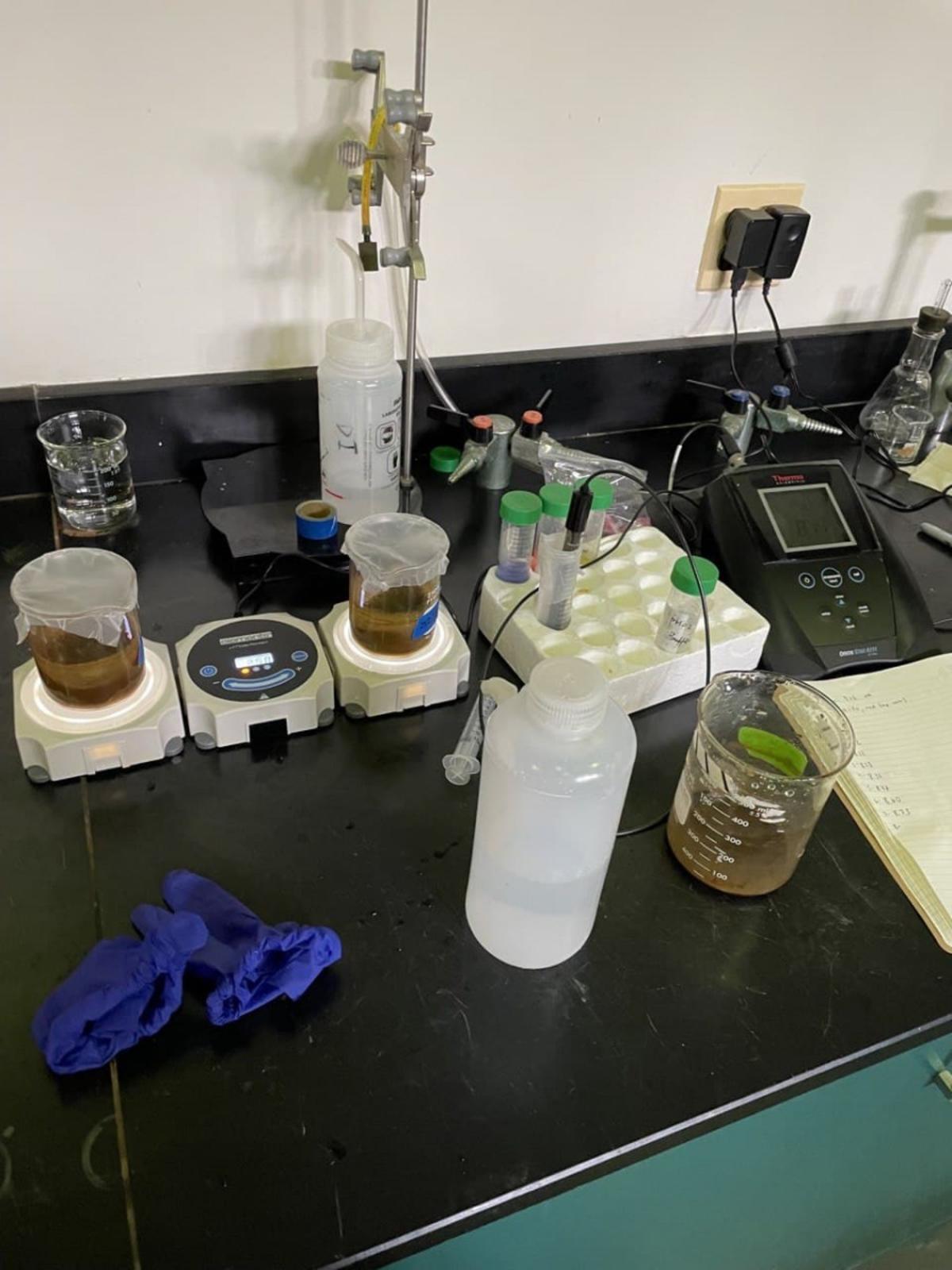 Jagmeet Ashta treated tap water to remove nitrate