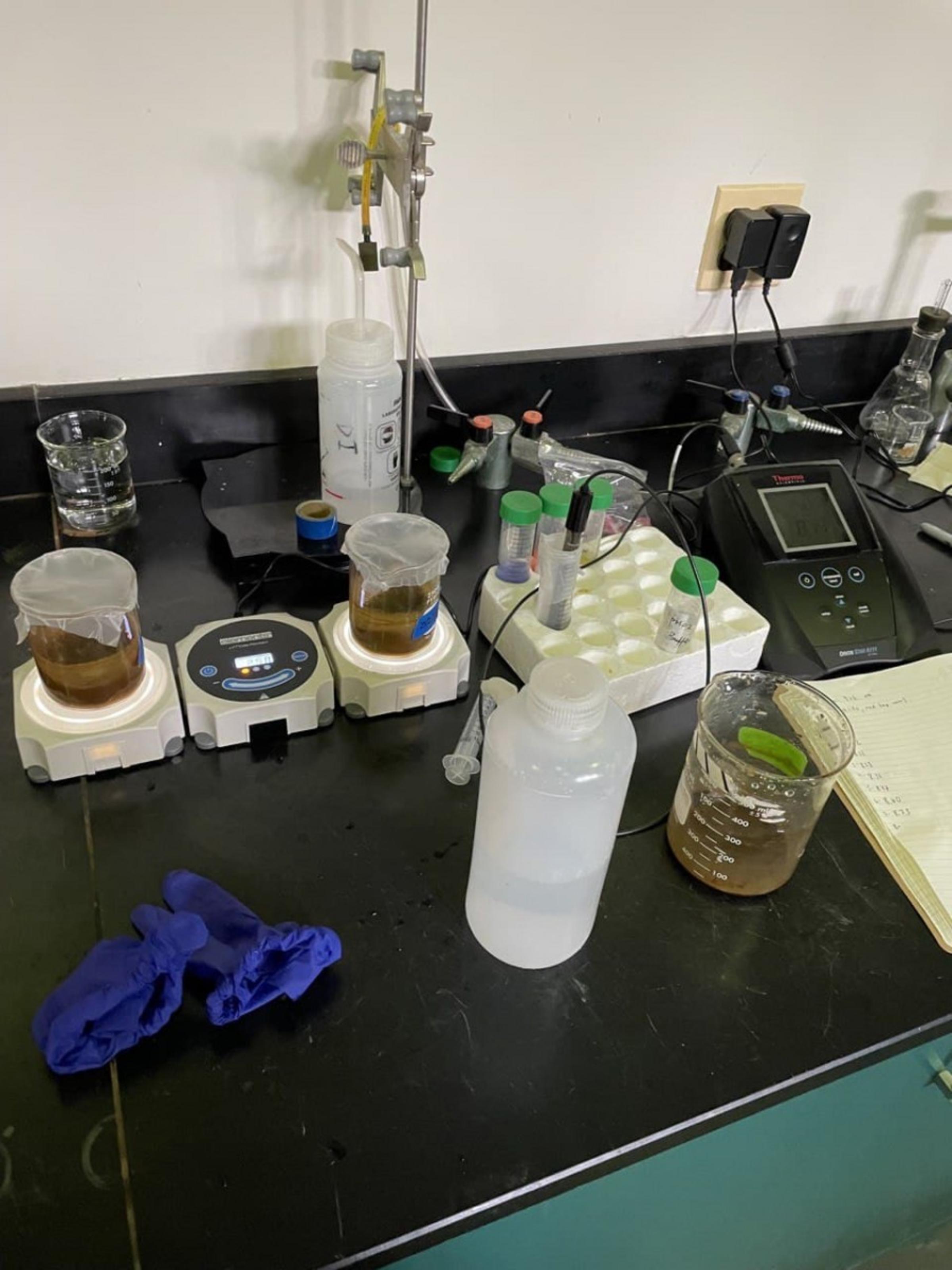 Jagmeet Ashta treated tap water to remove nitrate