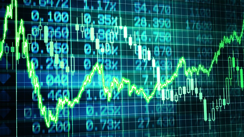 A set of financial data coming through a screen in real time.