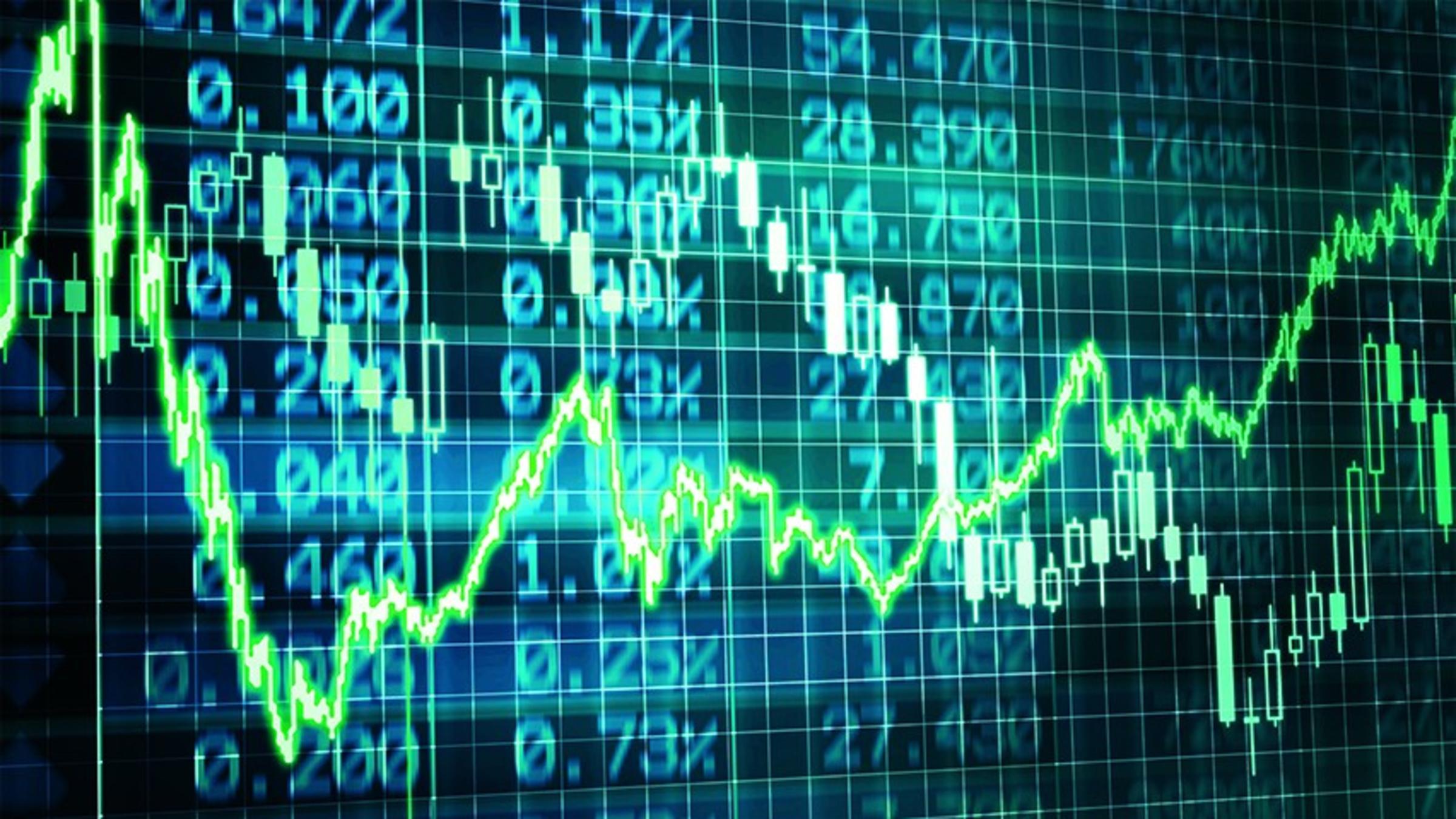 A set of financial data coming through a screen in real time.