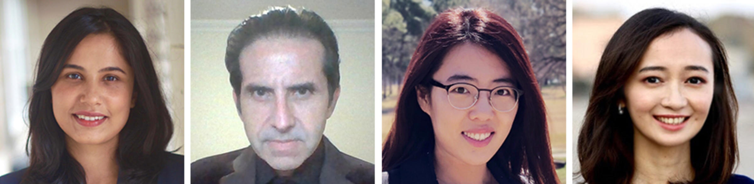 Headshots of the four new faculty members at the School of Business.