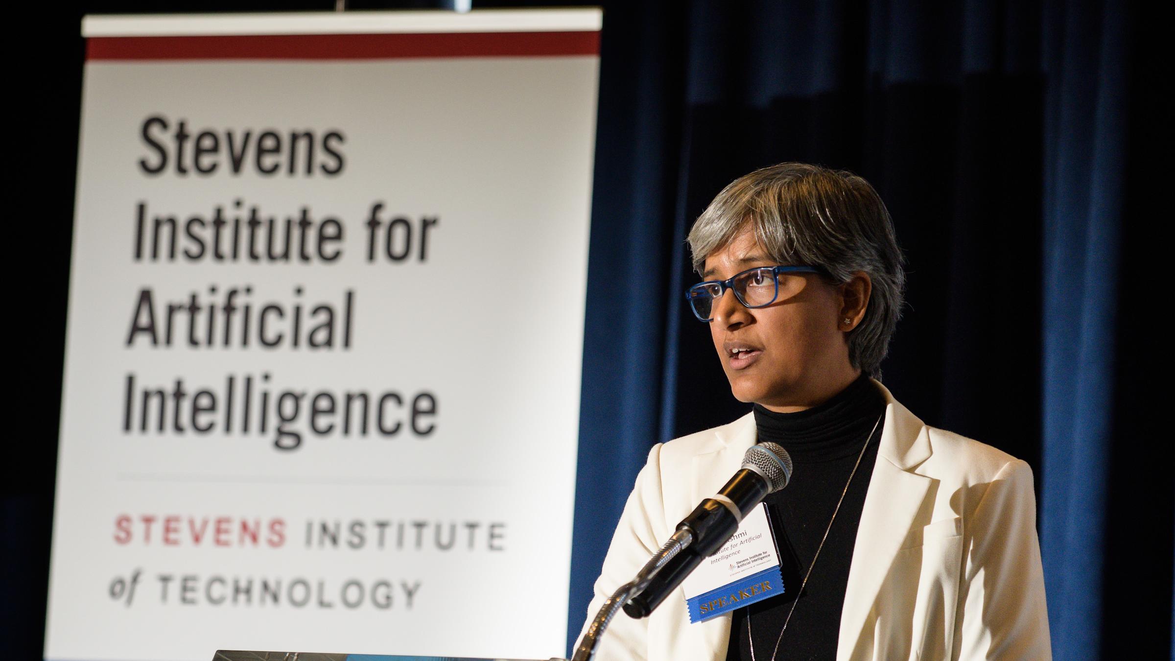 SIAI founding director K.P. Subbalakshmi speaking at the SIAI launch event