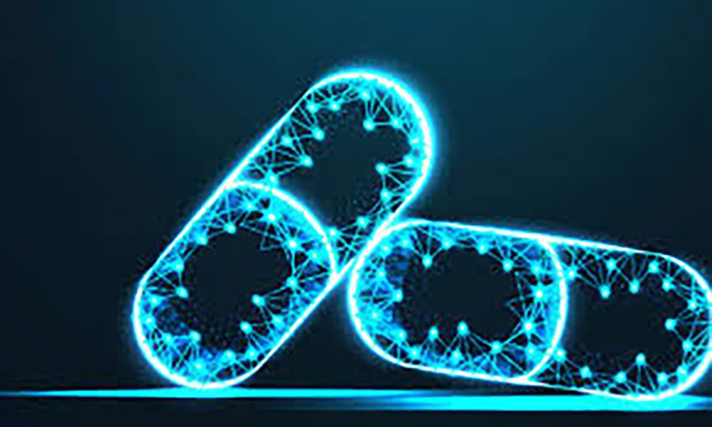 abstract image of ai and pharmaceuticals