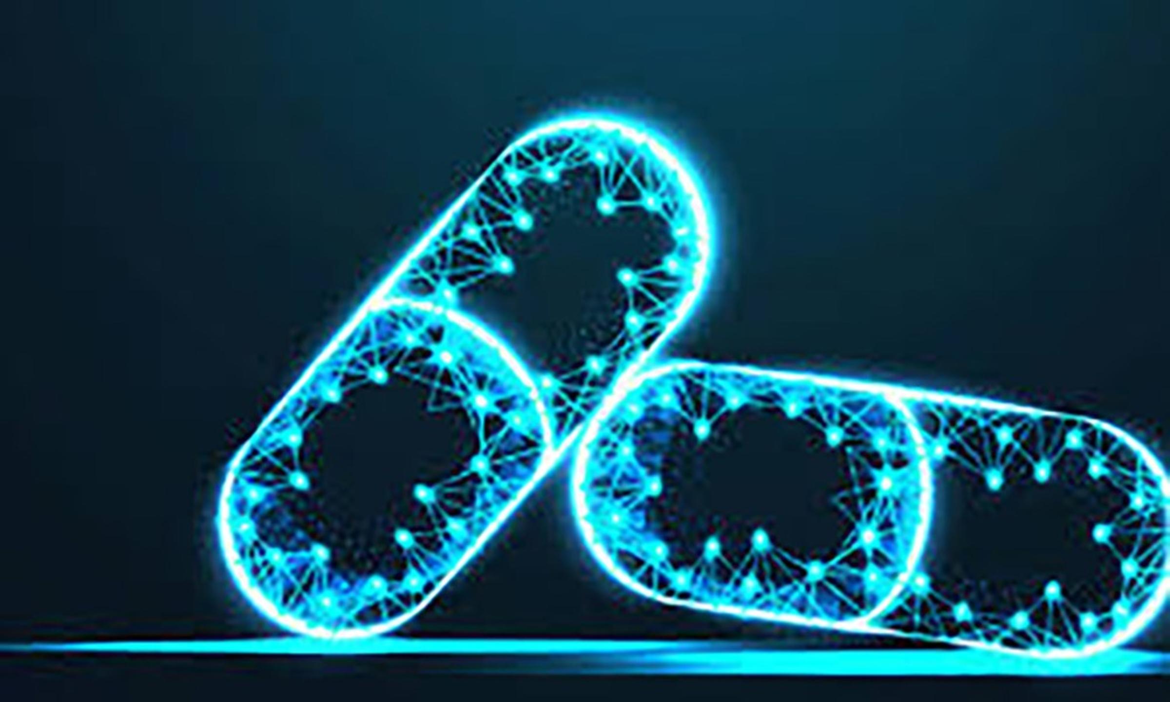 abstract image of ai and pharmaceuticals