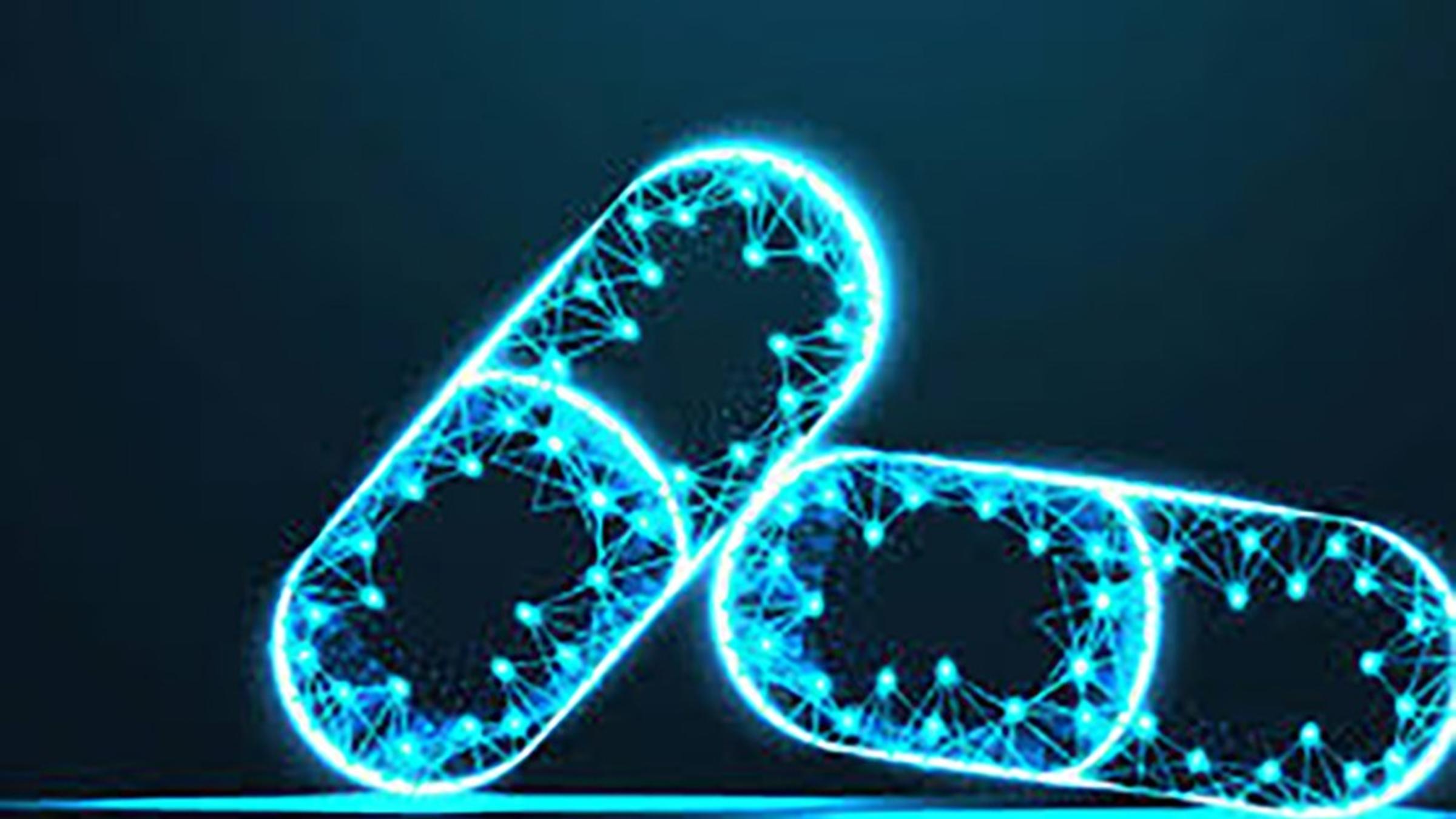 abstract image of ai and pharmaceuticals