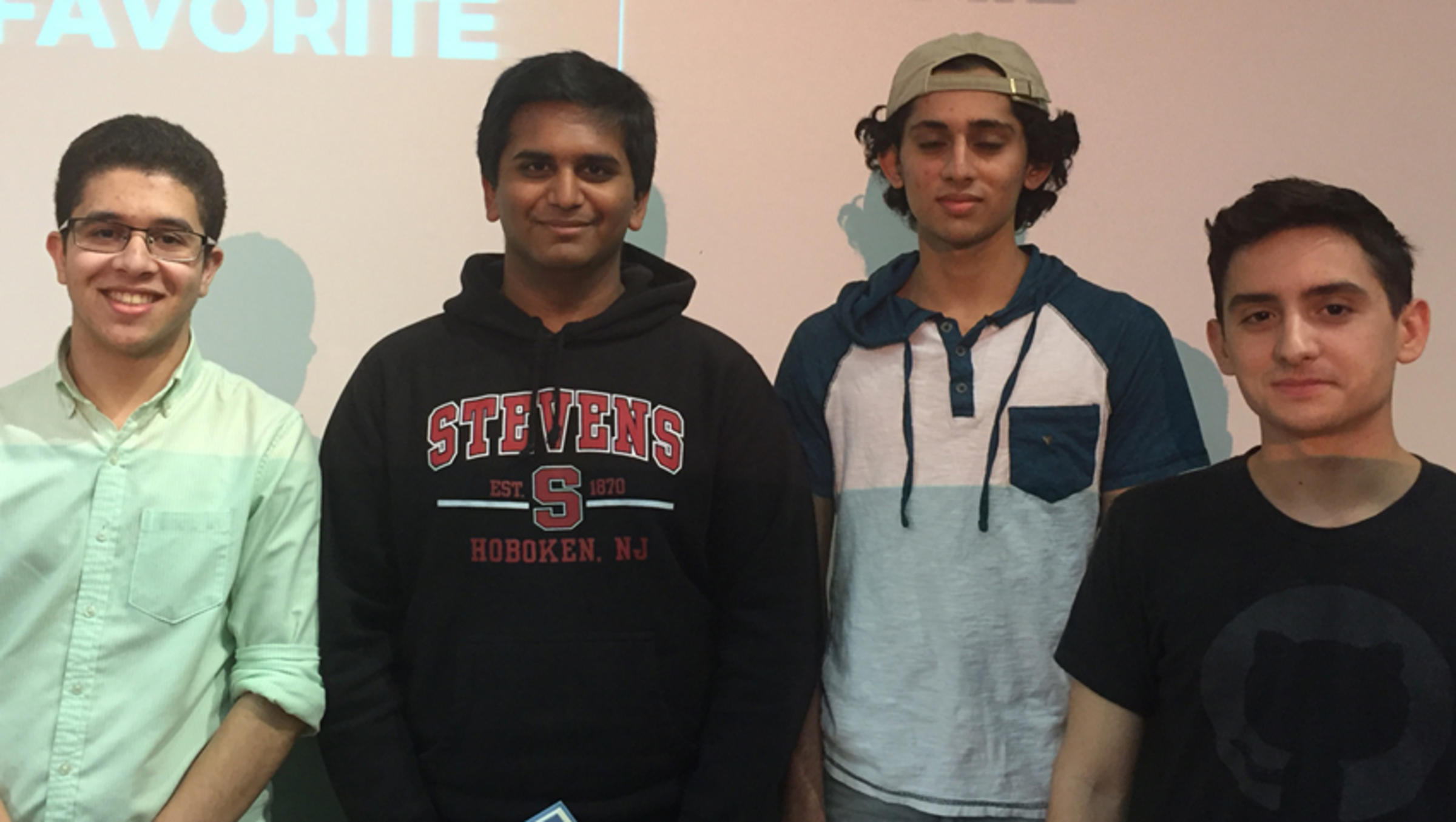 SVC Hackathon students (left to right): Tarik Kdiry, Anand Patel, Dhru Patel and Austin Rocha